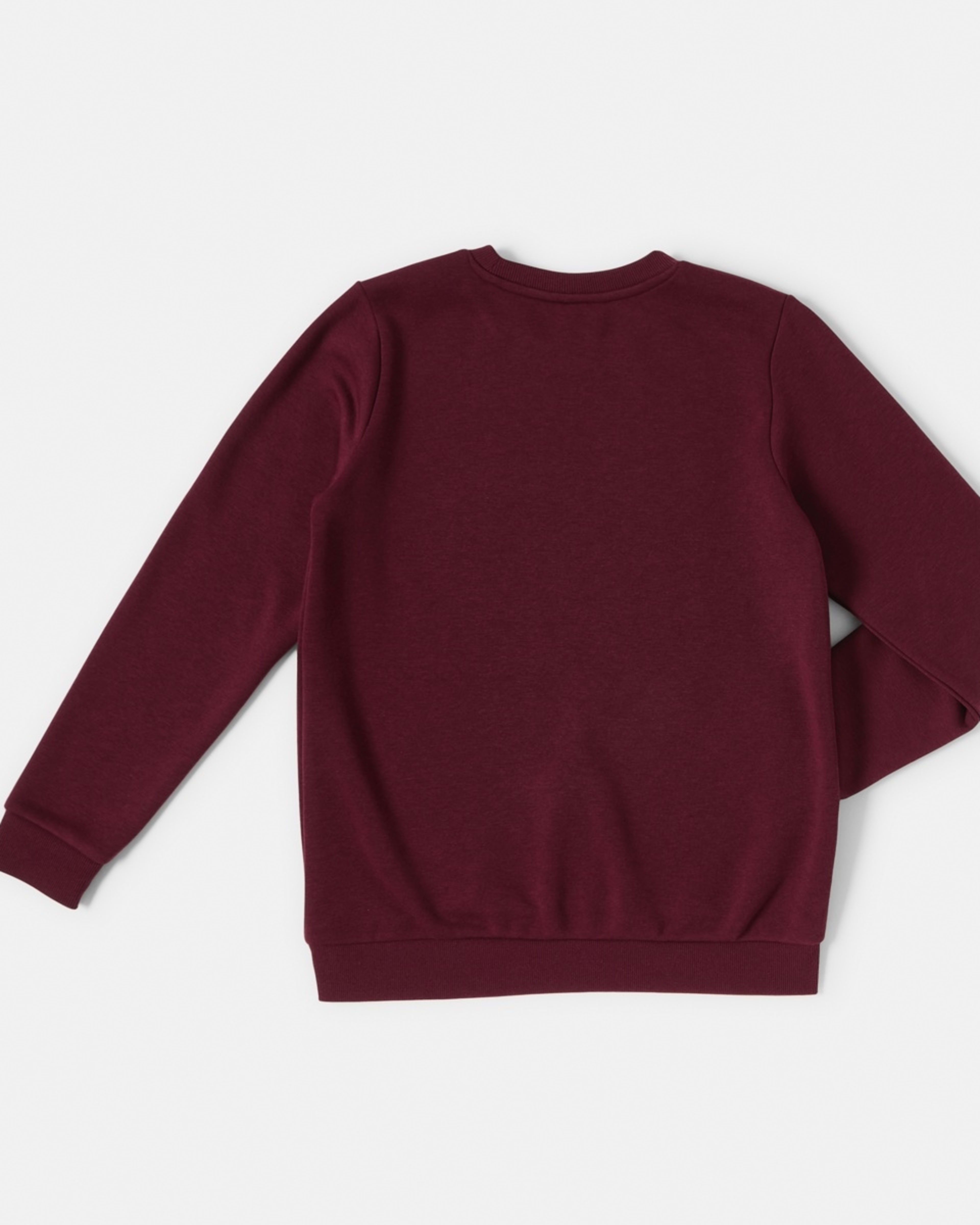 8 Basic Crew Sweatshirt Burgundy, 8 of 9