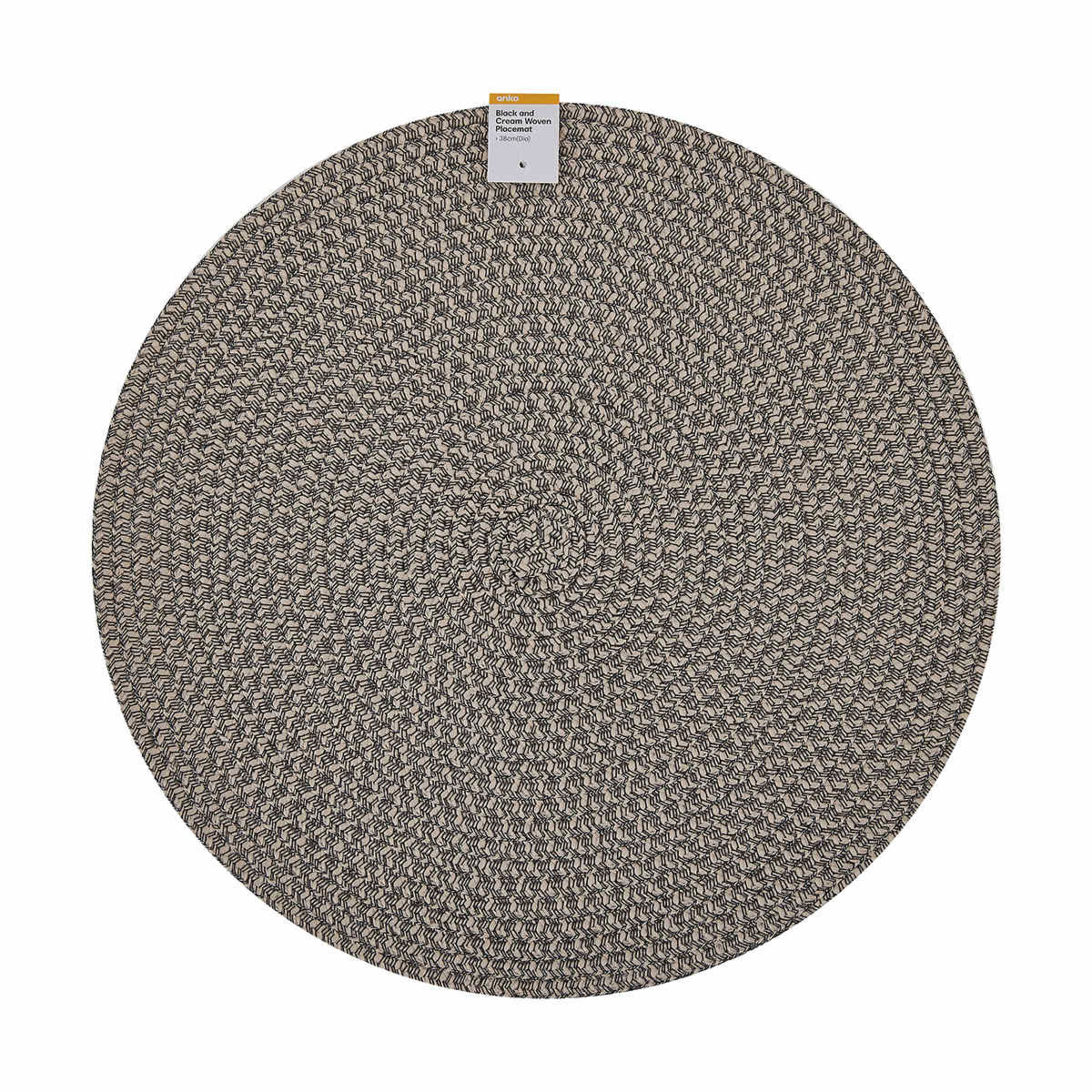 Black and Cream Woven Placemat Kmart