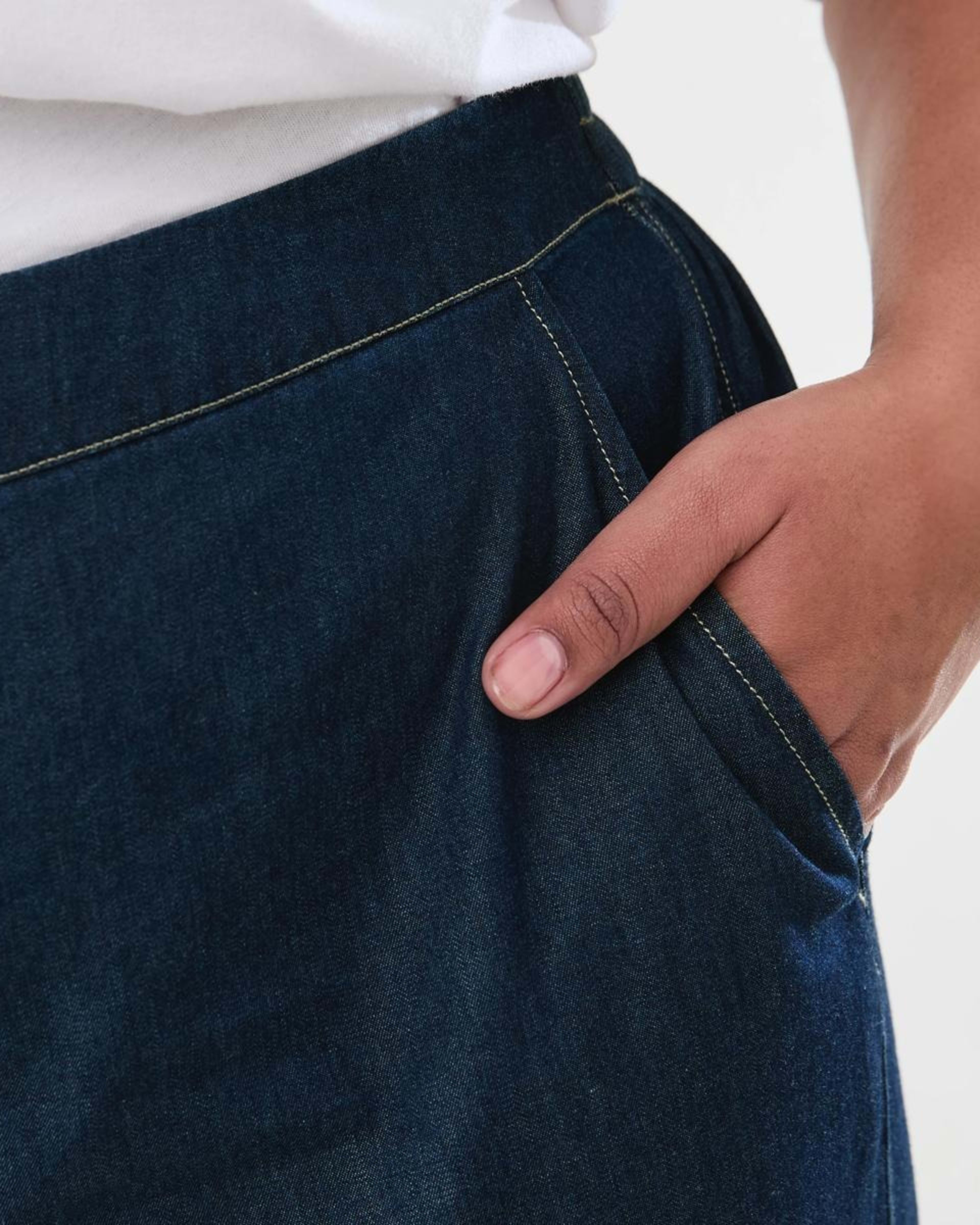 5 Curve Chambray Wide Leg Pants DARK DENIM WASH, 5 of 5