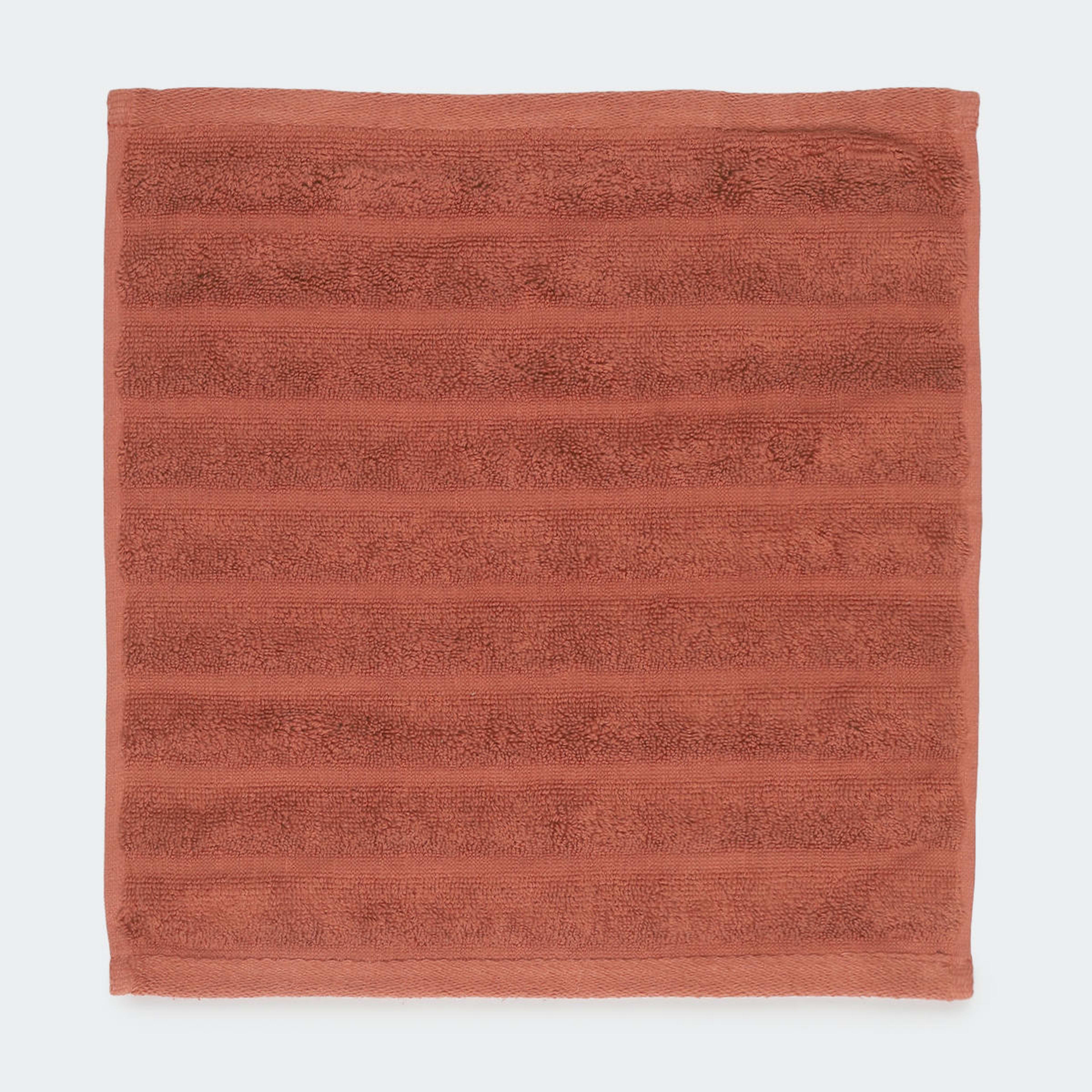 3 Thick Ribbed Australian Cotton Face Washer - Rust, 3 of 4