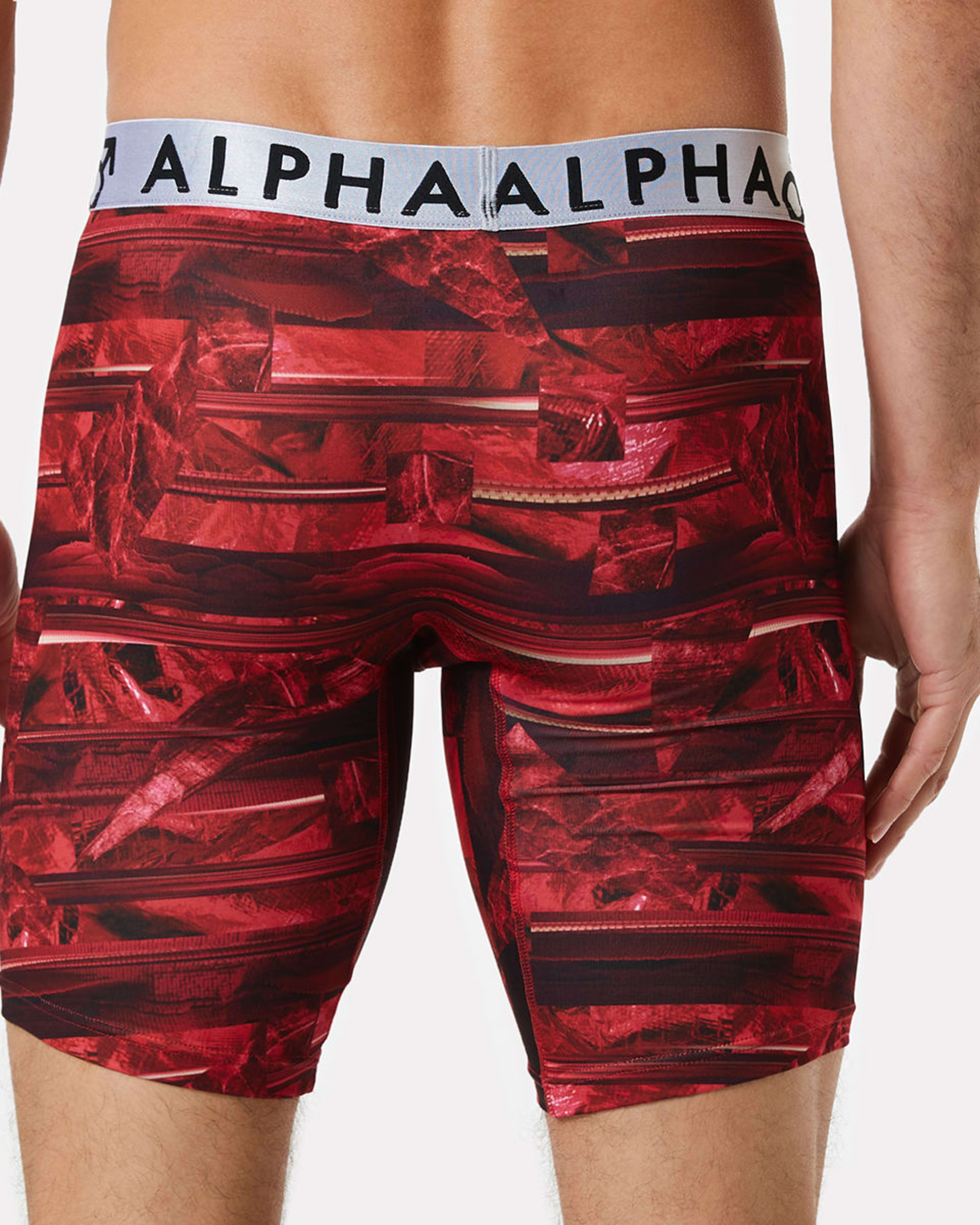 3 Long Sports Trunks Red Chaos, 3 of 5