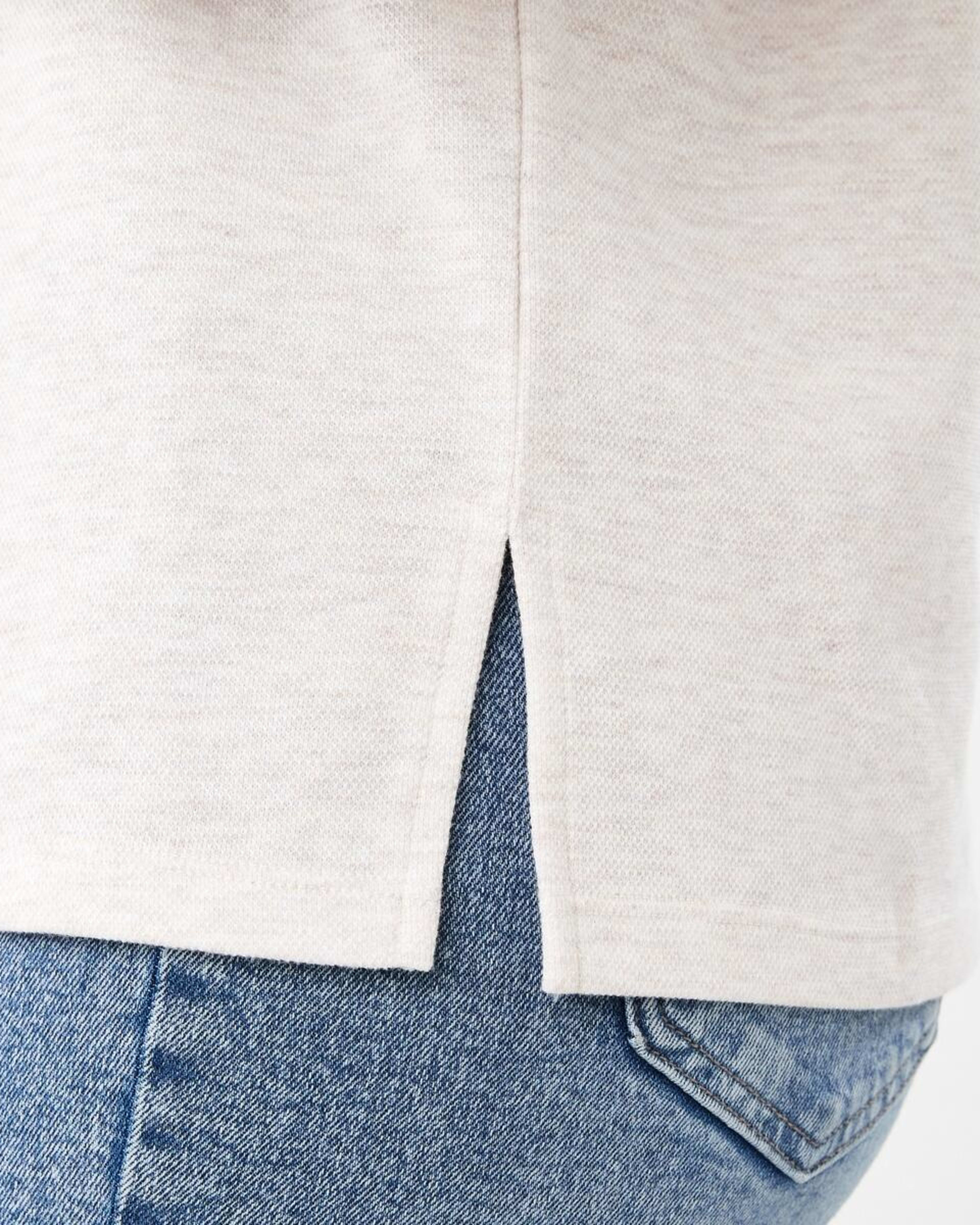 6 Long Sleeve Pique Top Soft Bge, 6 of 6