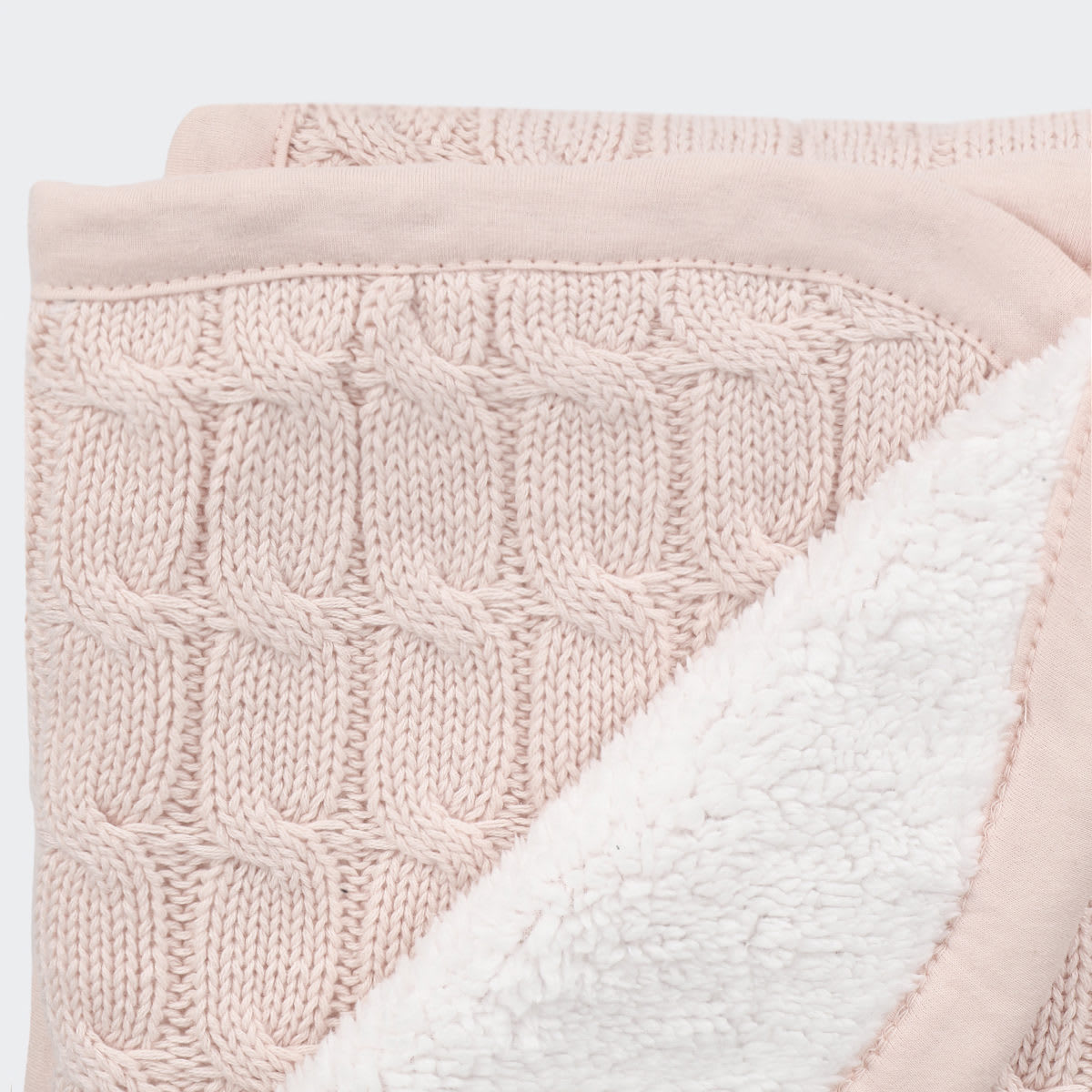 Cable Knit Blanket Pink Kmart