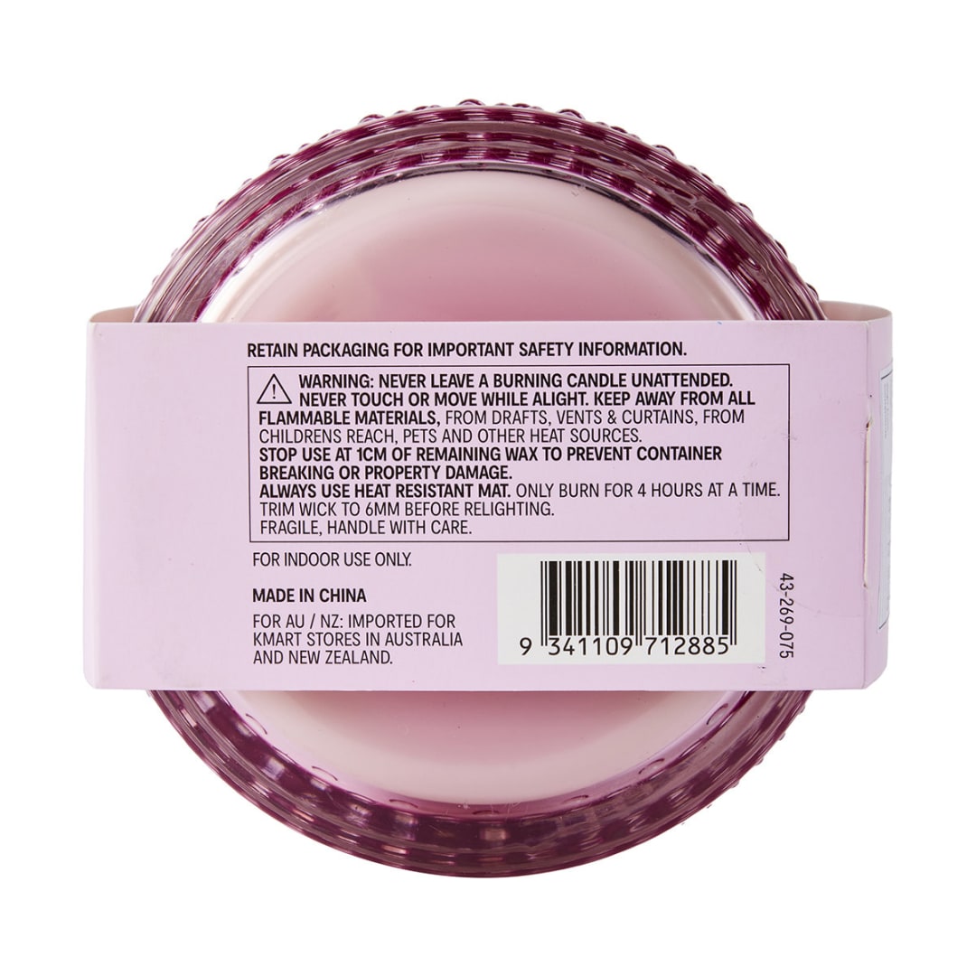 Rose & Amber Pom Pom Fragrant Candle Kmart