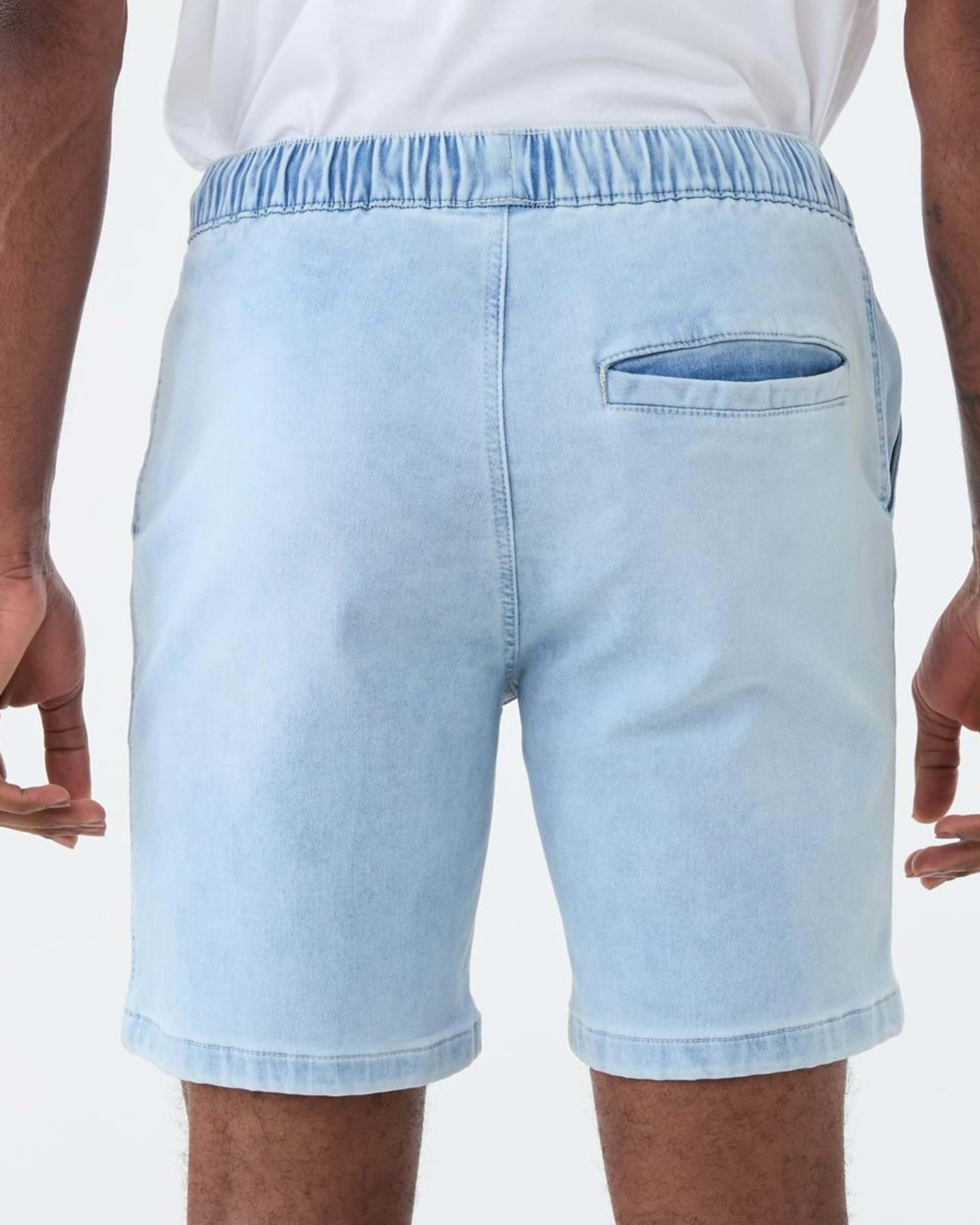 3 Denim Jogger Shorts Bleach Blu, 3 of 6