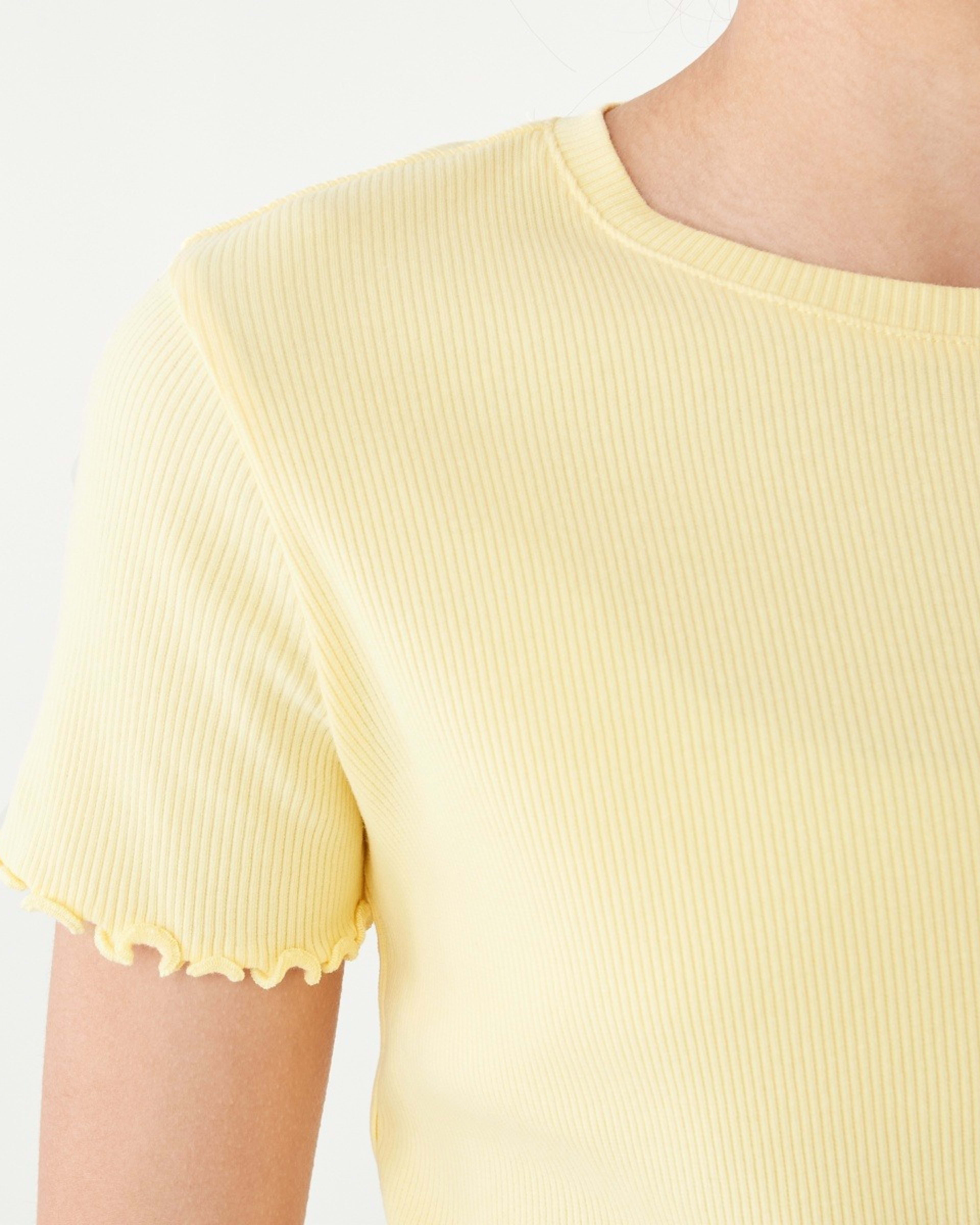 4 Short Sleeve Rib Top Merng Ylw, 4 of 9