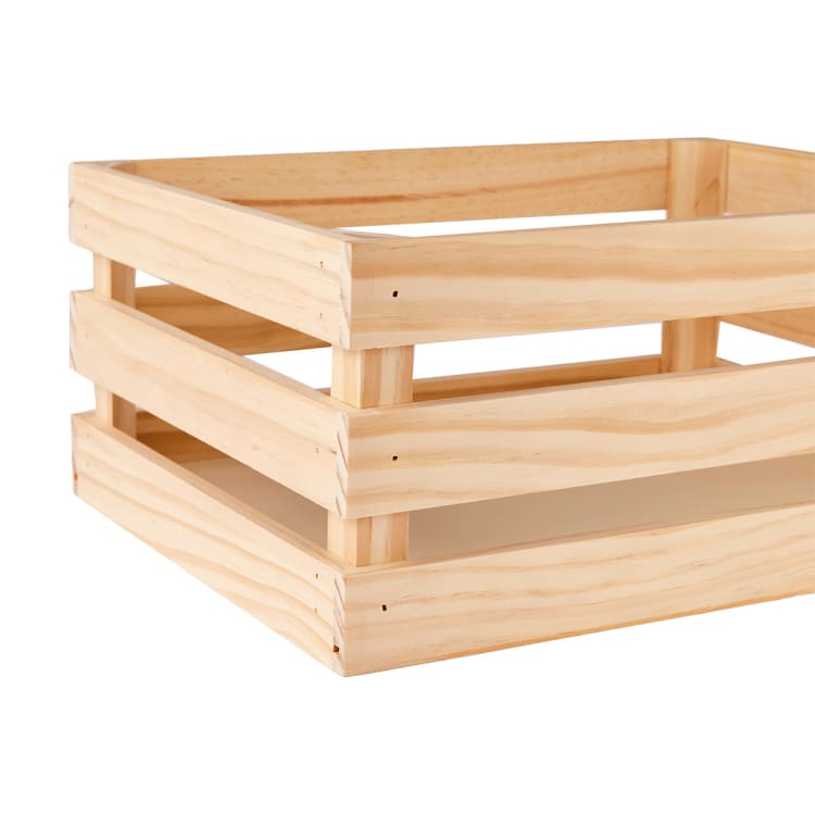 Medium Wooden Crate - Kmart