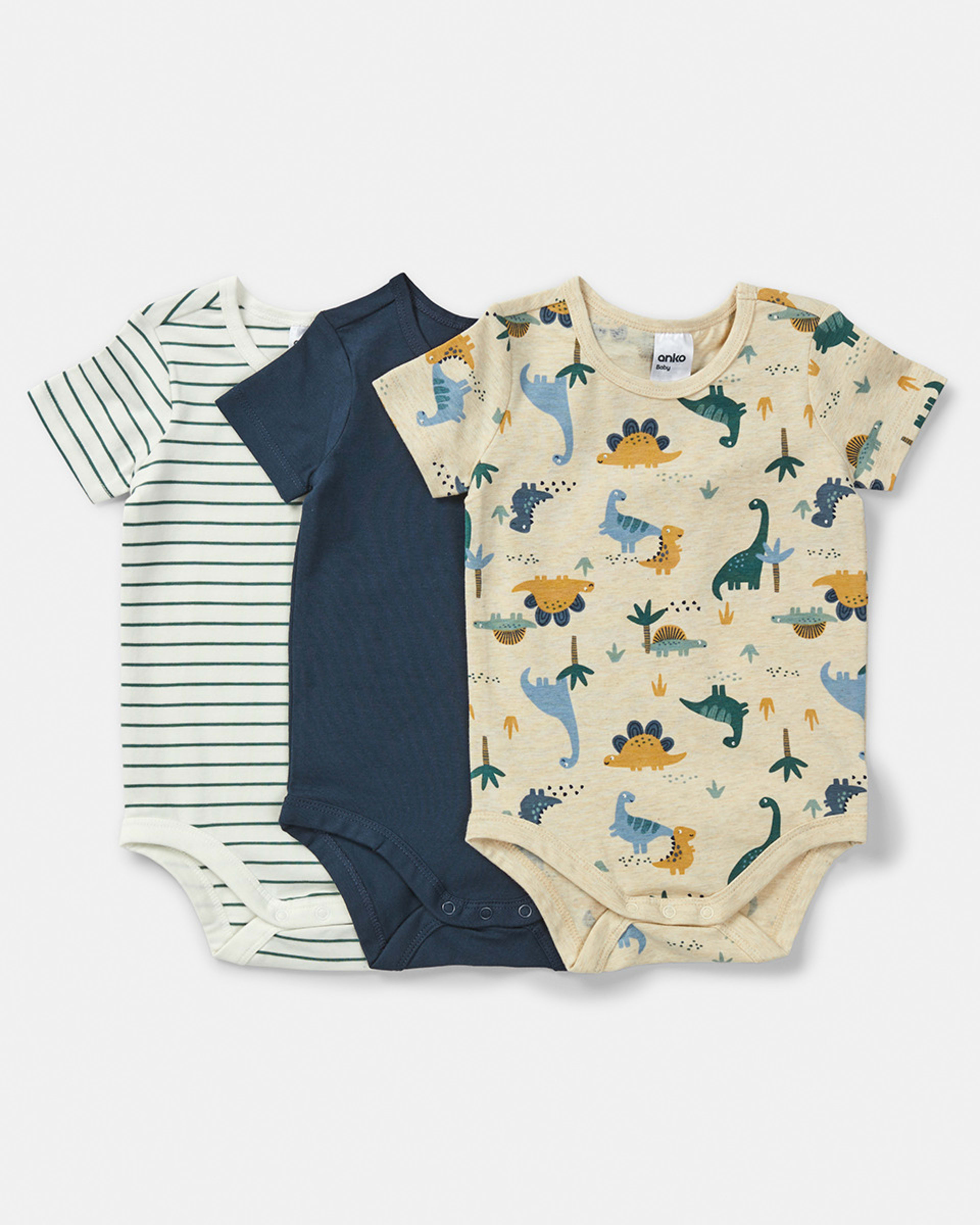 3 Pack Bodysuits Kmart