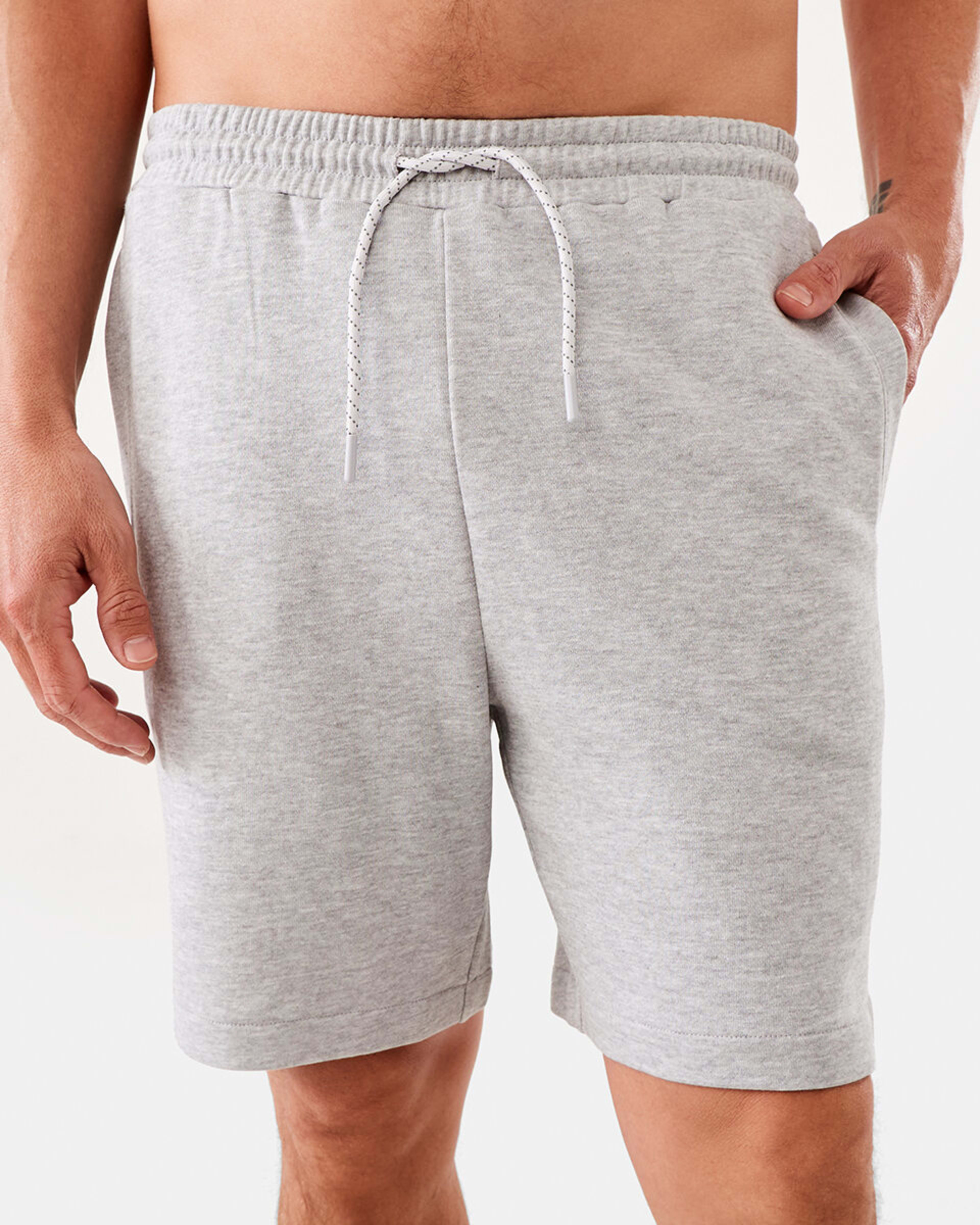 1 Active Mens Terry Shorts Grey Marl, 1 of 7