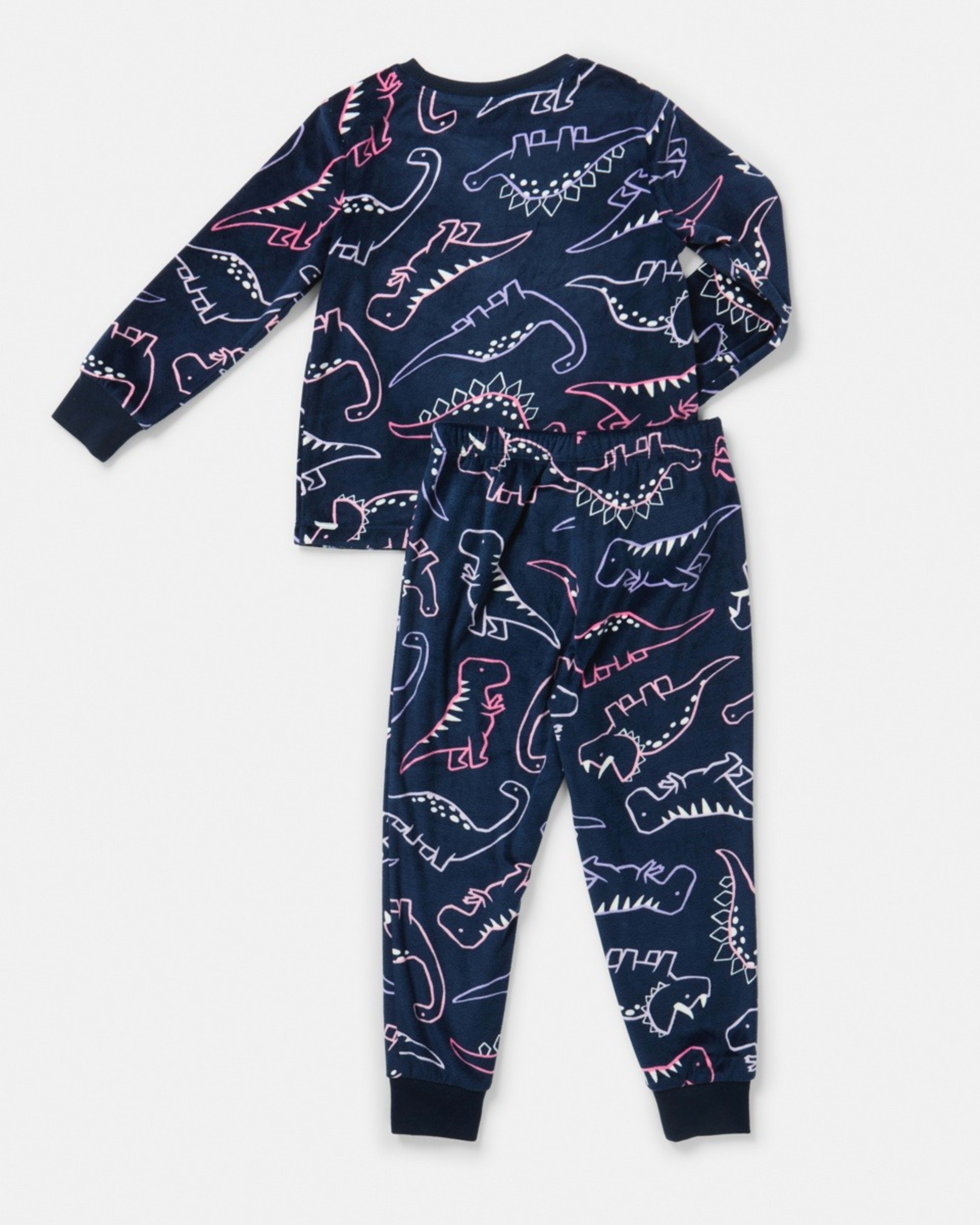 6 Super Soft Pyjama Set Nvy Dino, 6 of 8