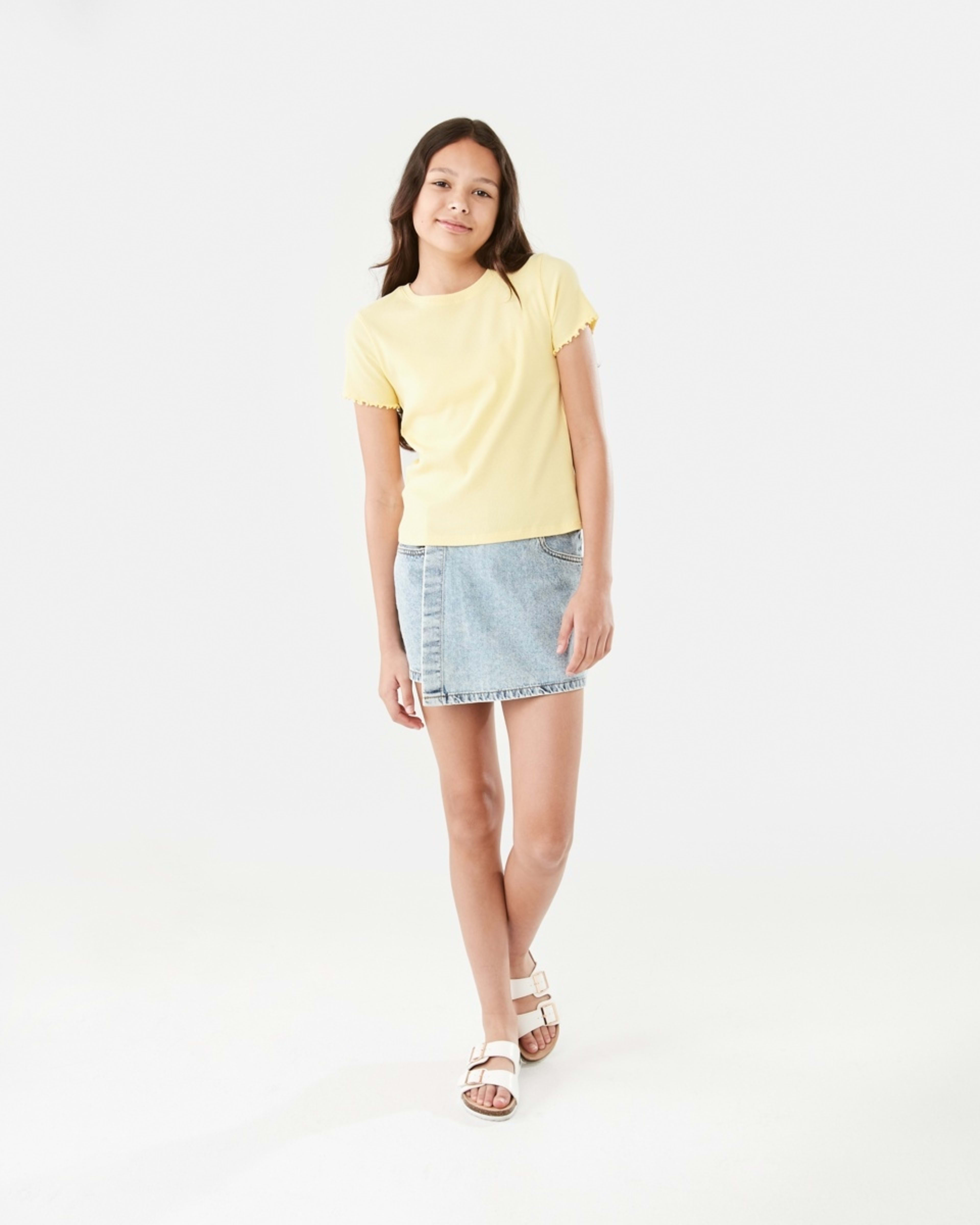 6 Short Sleeve Rib Top Merng Ylw, 6 of 9