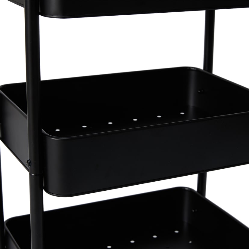 3 Tier Trolley Black Kmart