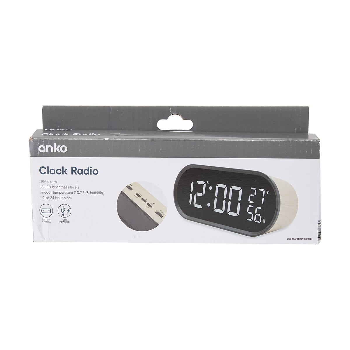 Clock Radio Wood Look Kmart NZ