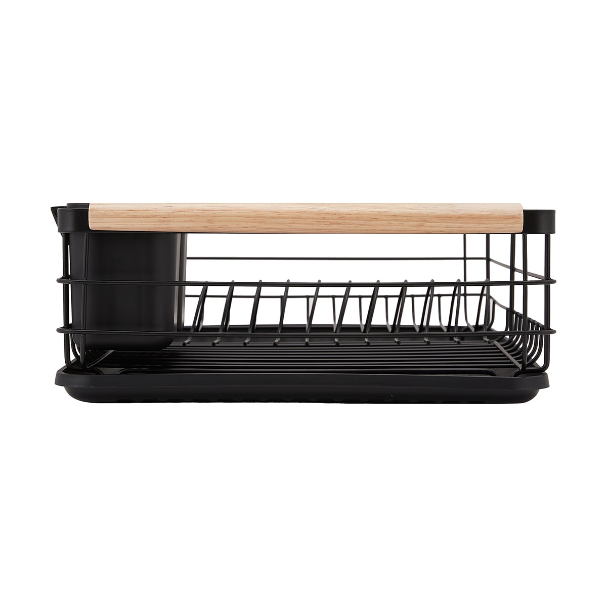 Black Wooden Handle Dish Rack Kmart