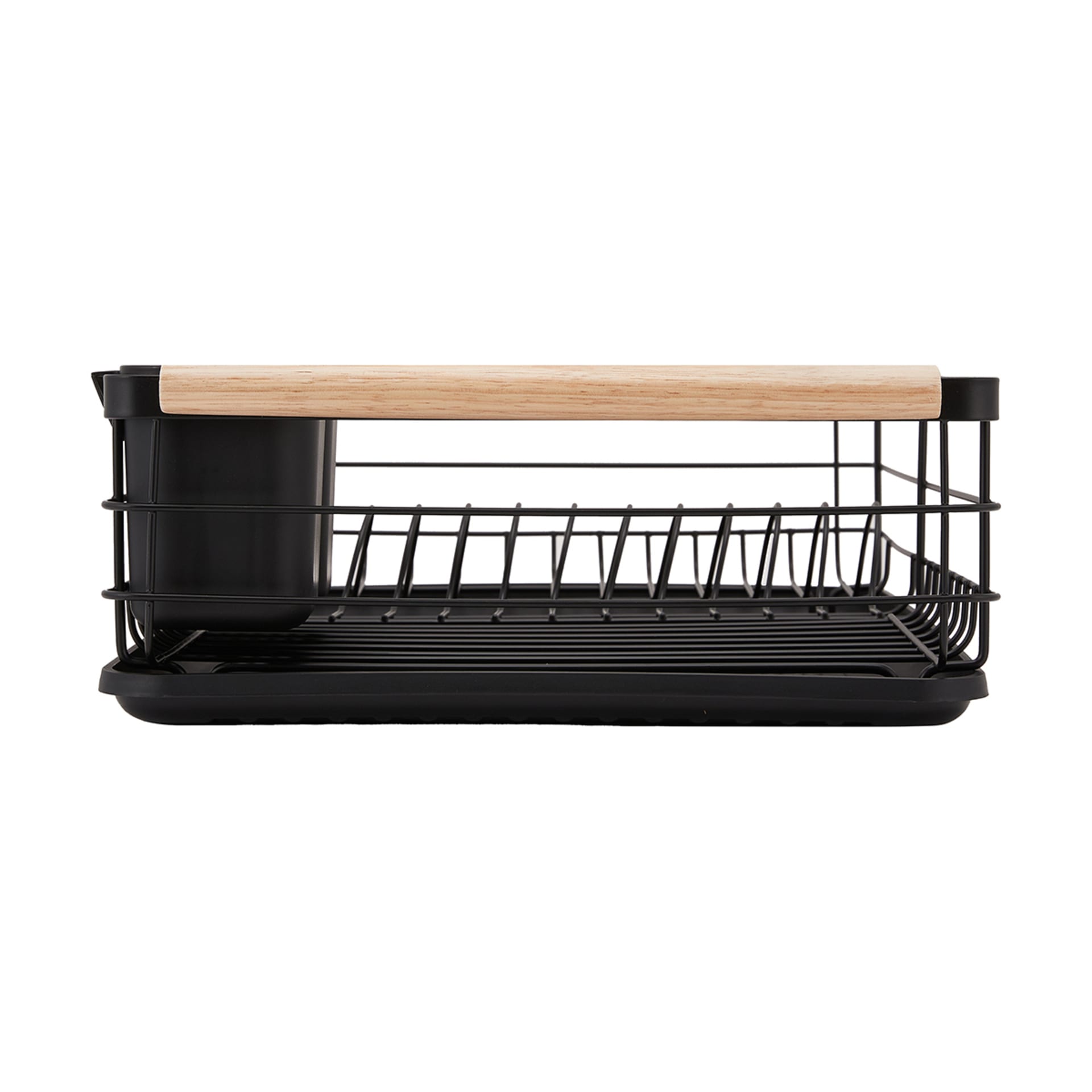 Black Wooden Handle Dish Rack Kmart