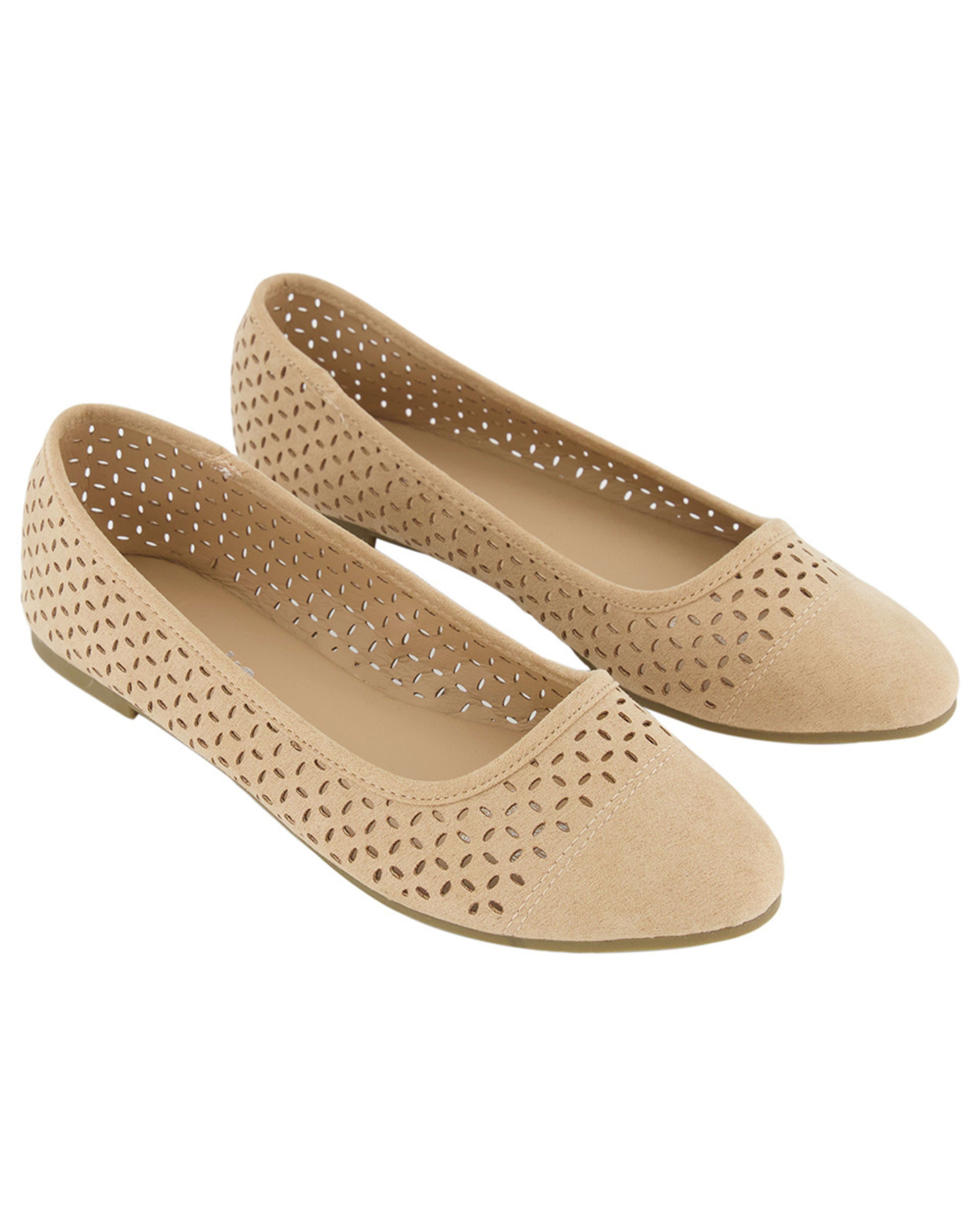 2 Laser Cut Ballet Flats Sandstone, 2 of 5