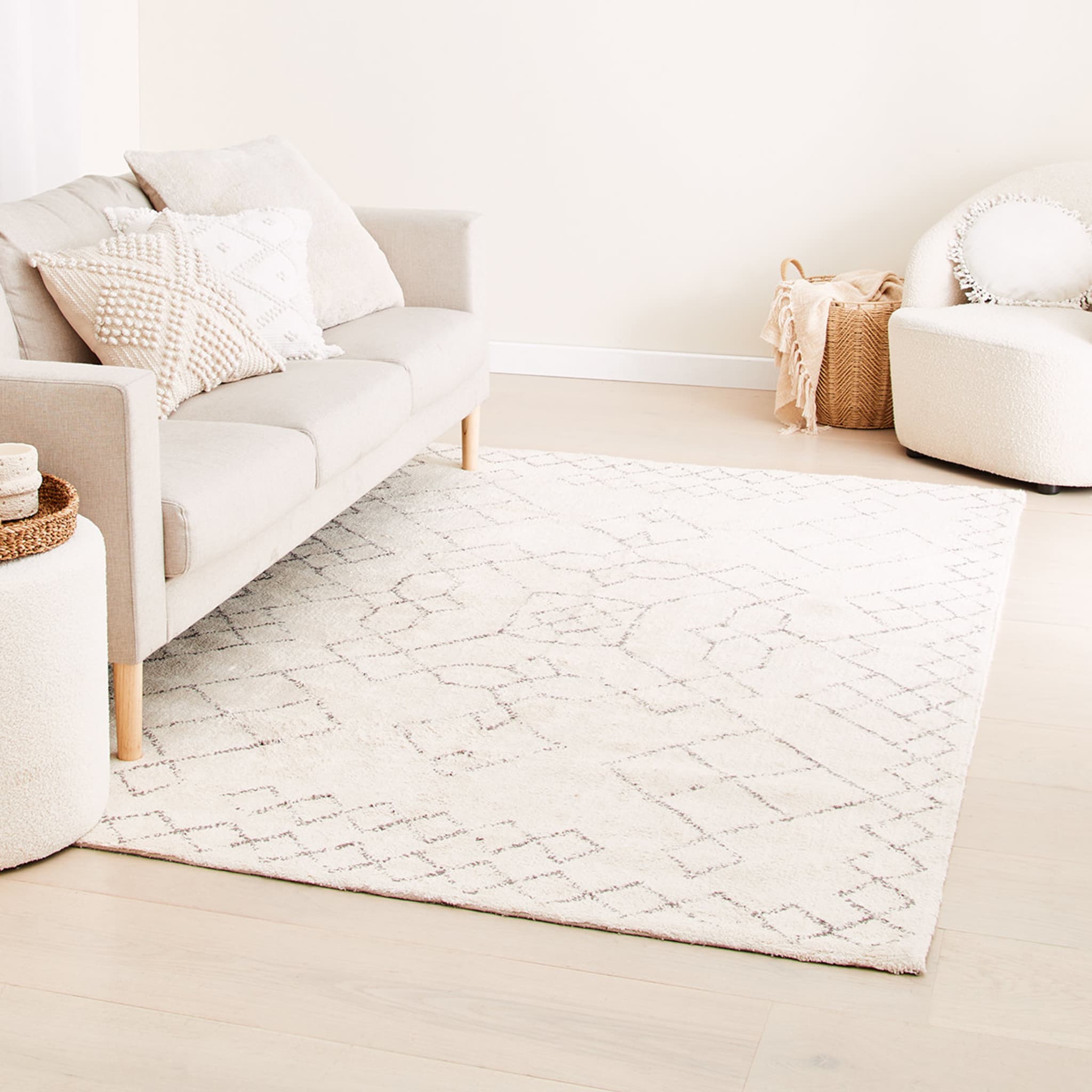 Winnie Rug Grey, Extra Large 270cm x 180cm Kmart