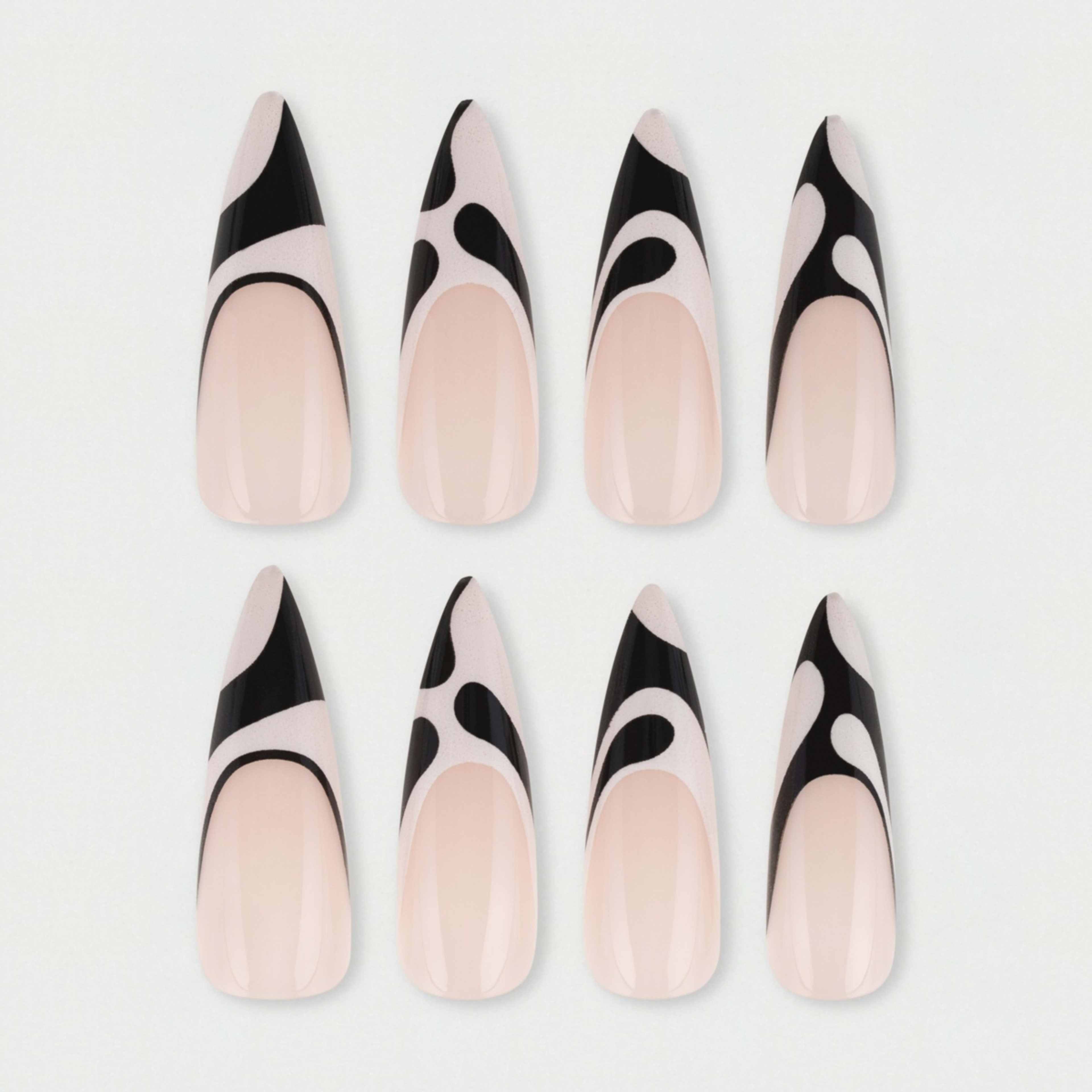 OXX Cosmetics 24 Pack False Extra Length Nails with Adhesive Stiletto