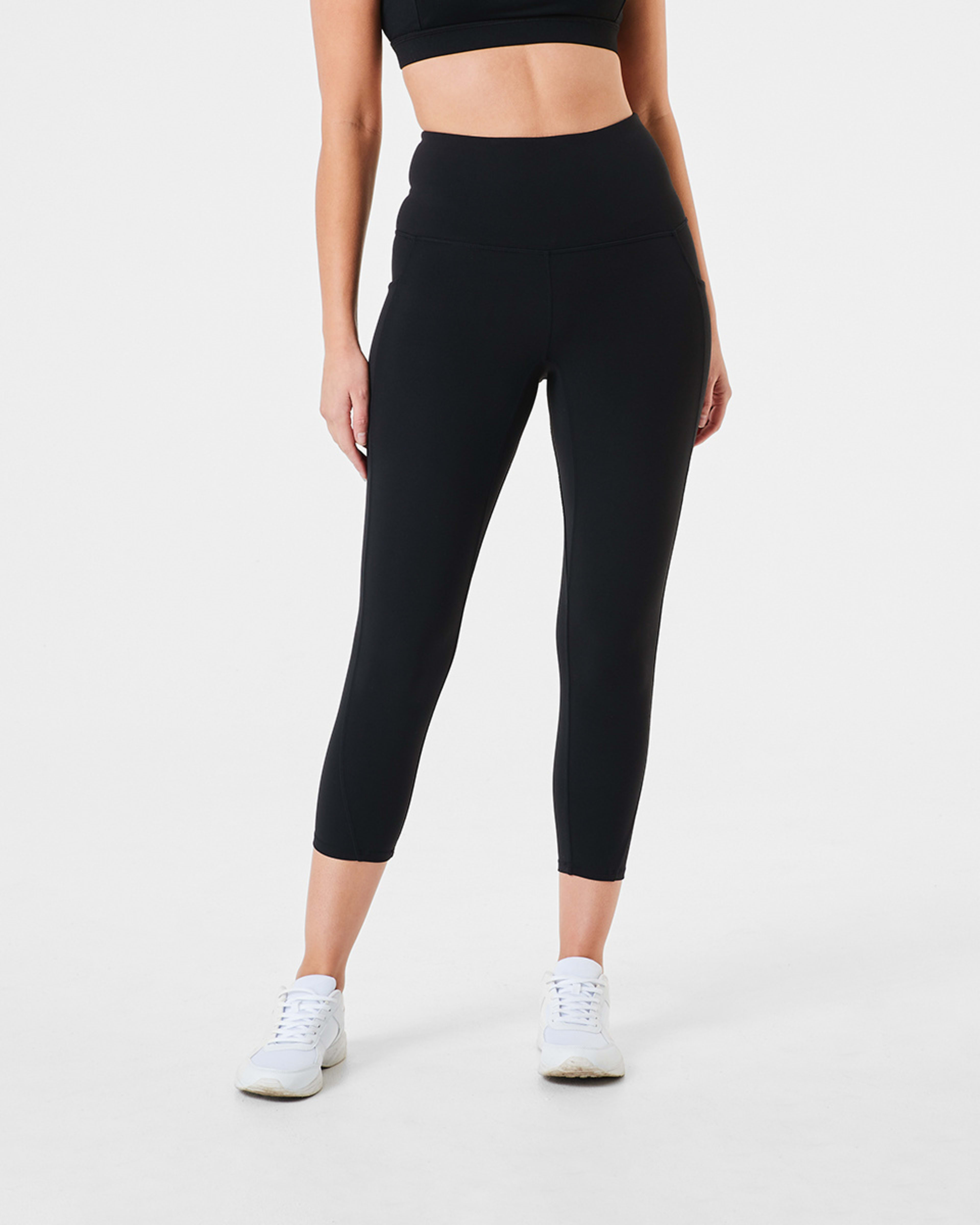 1 Active Womens Crop Ultimate Yoga Leggings Black