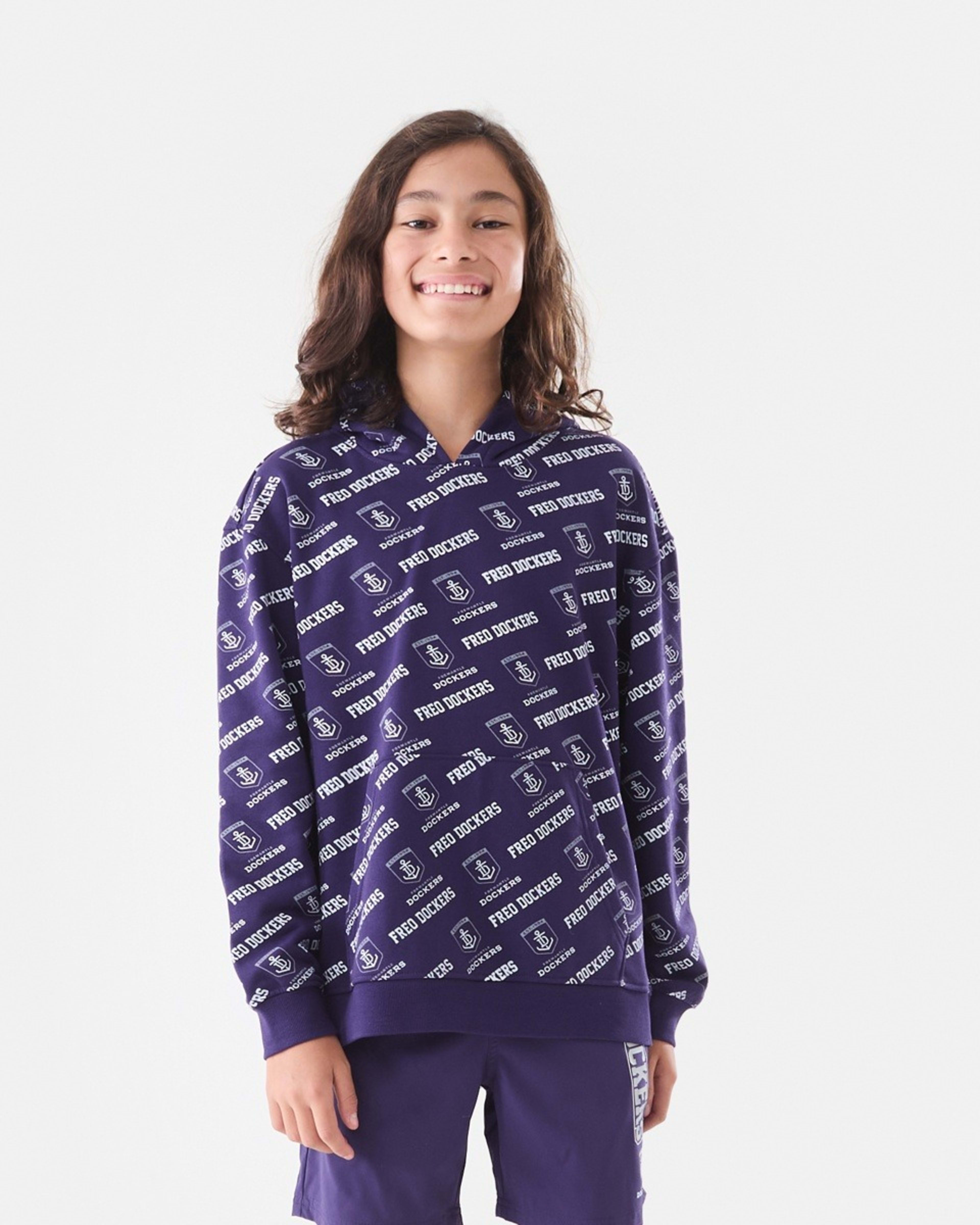 4 Official AFL Kids All Over Print Hoodie Fremantle, 4 of 10