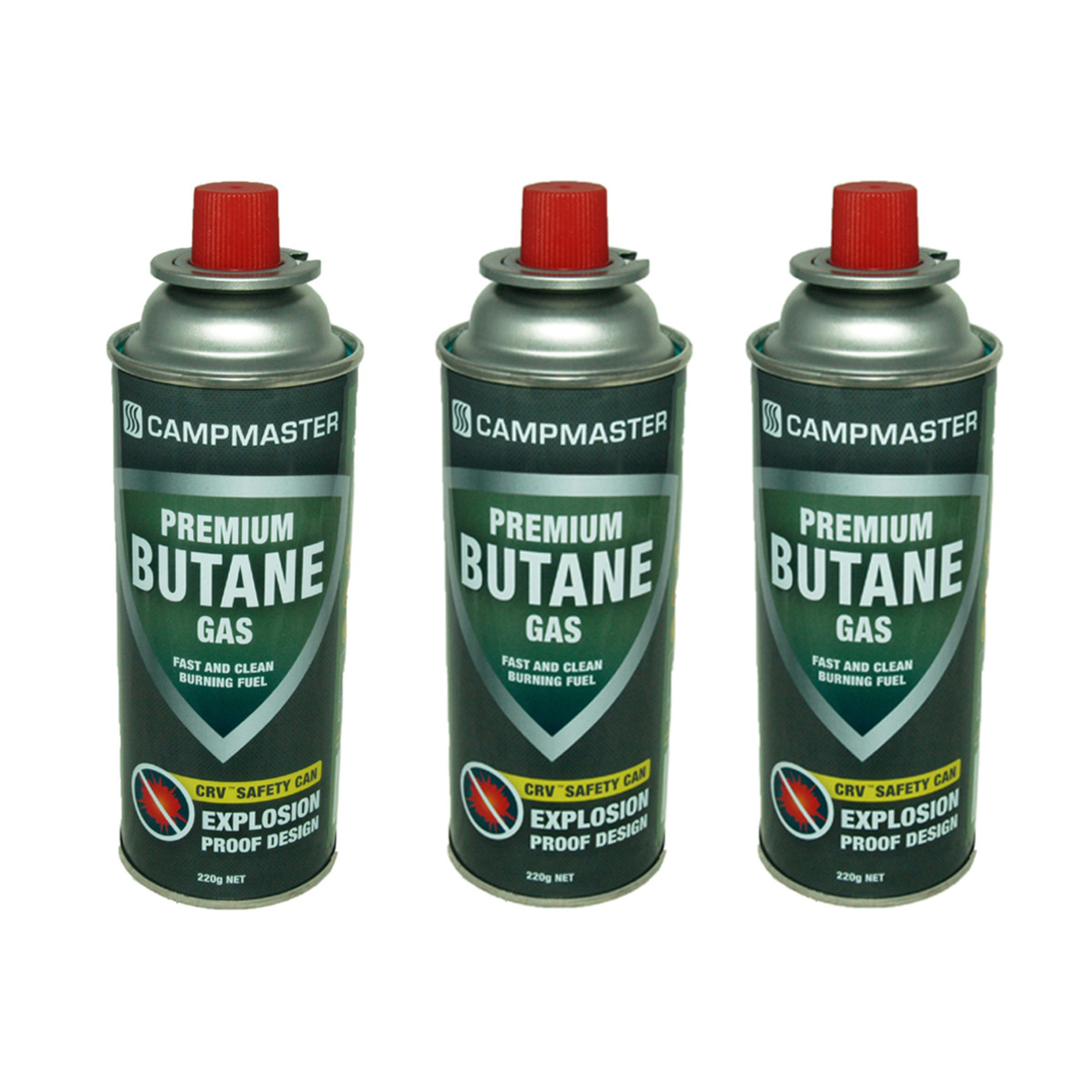 1 Campmaster 3 Pack Premium Butane Gas Canisters