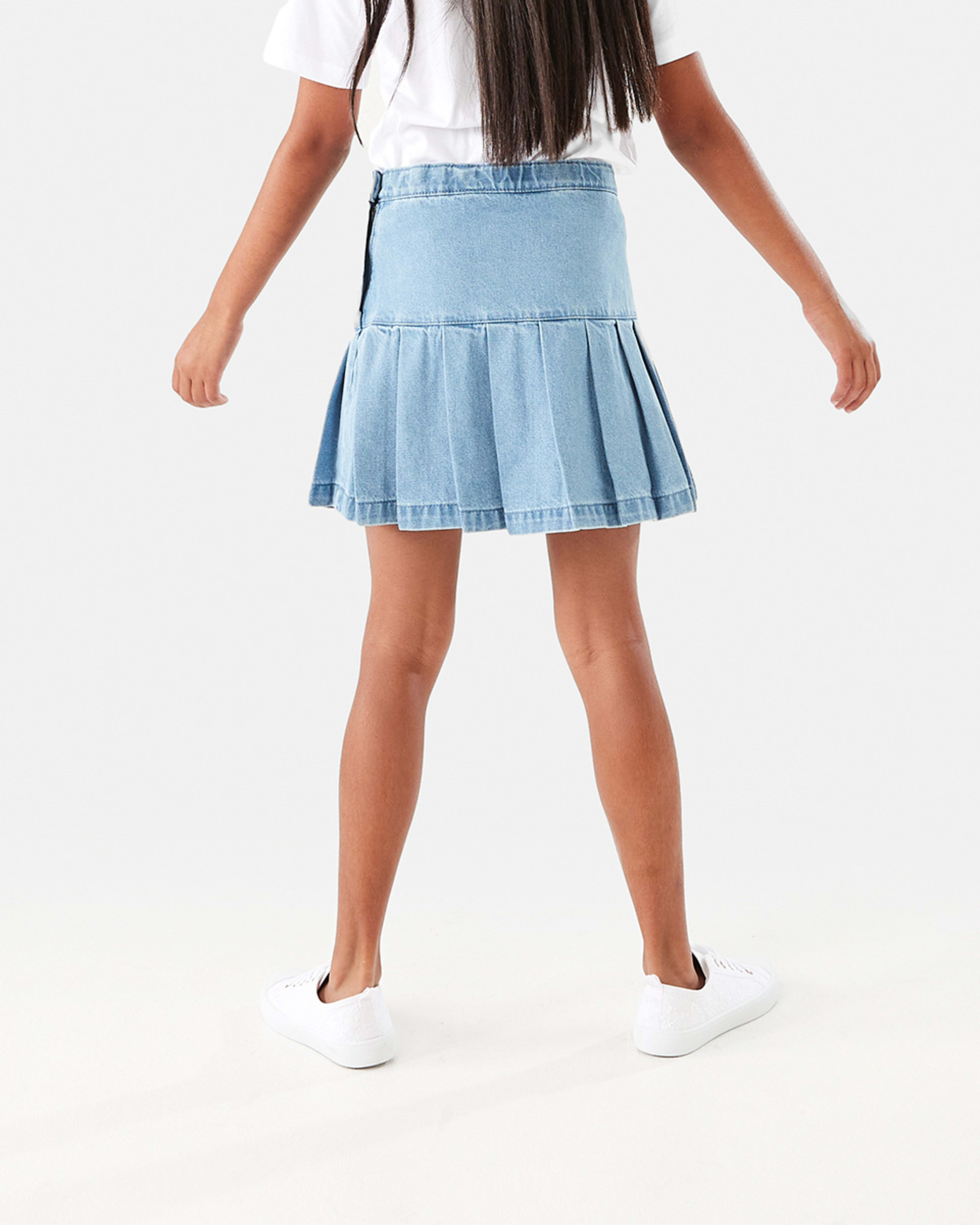 Denim Pleated Skirt Kmart