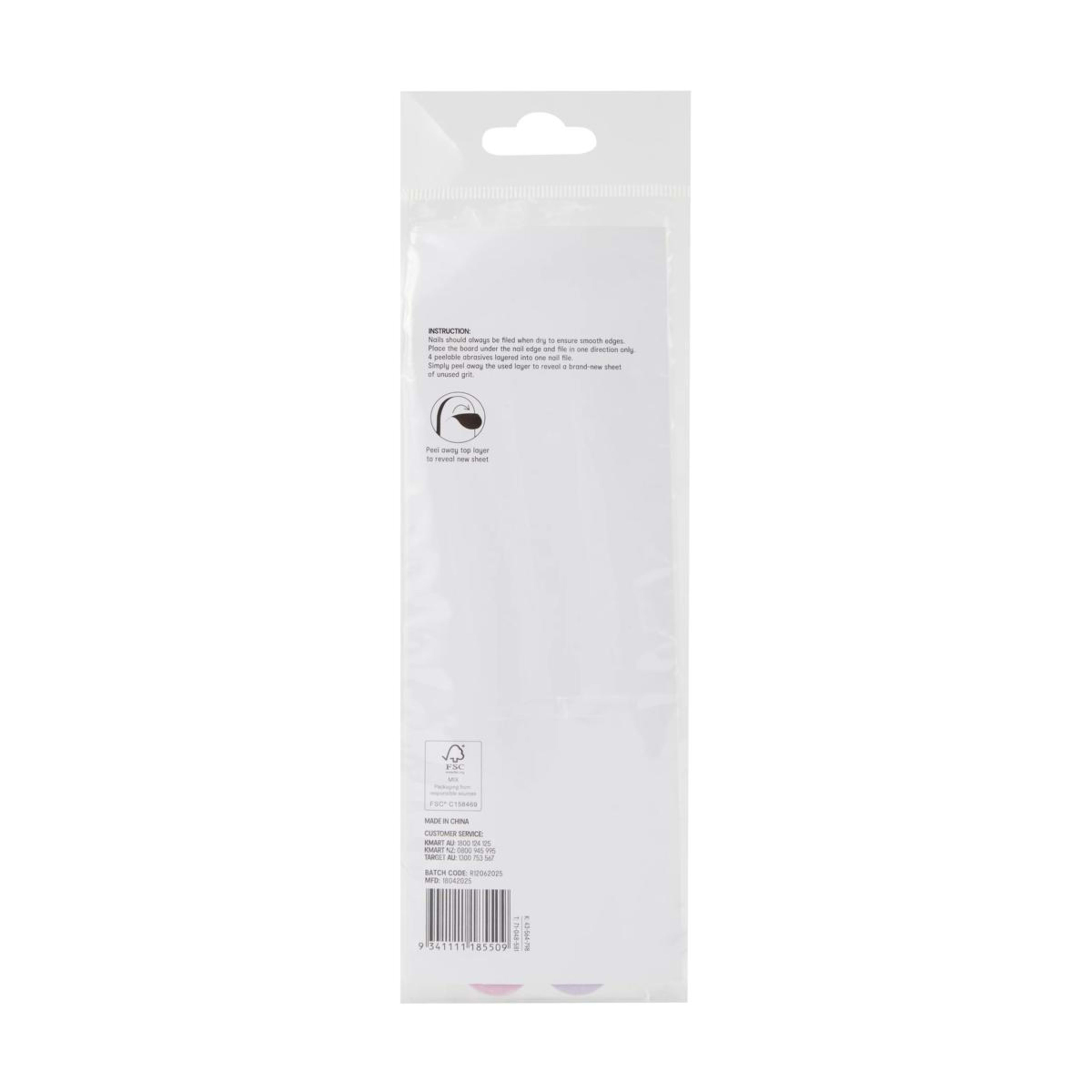3 OXX Cosmetics 2 Pack Peel Away Nail File - Purple and Pink, 3 of 3