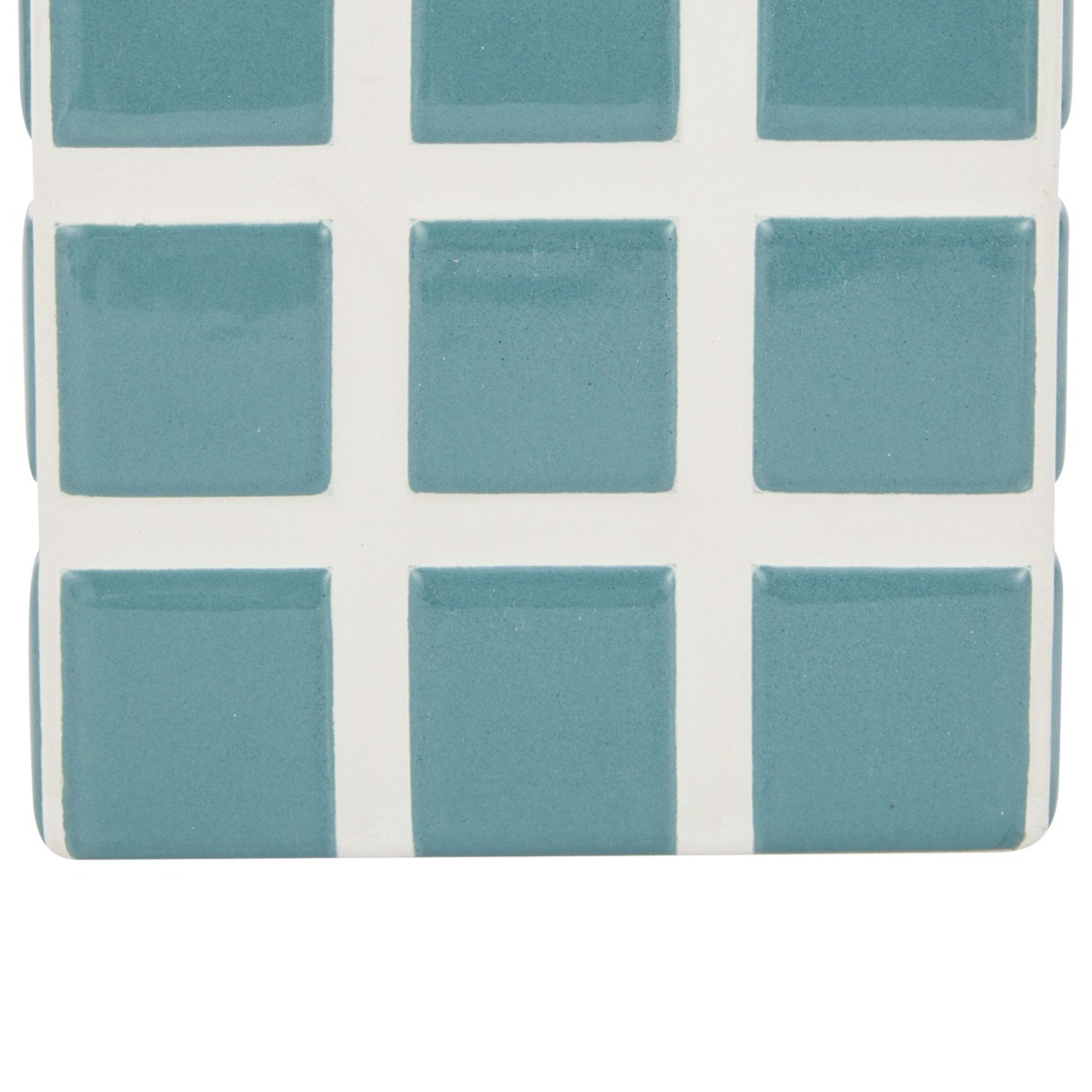 3 Square Check Ceramic Pot, 3 of 4