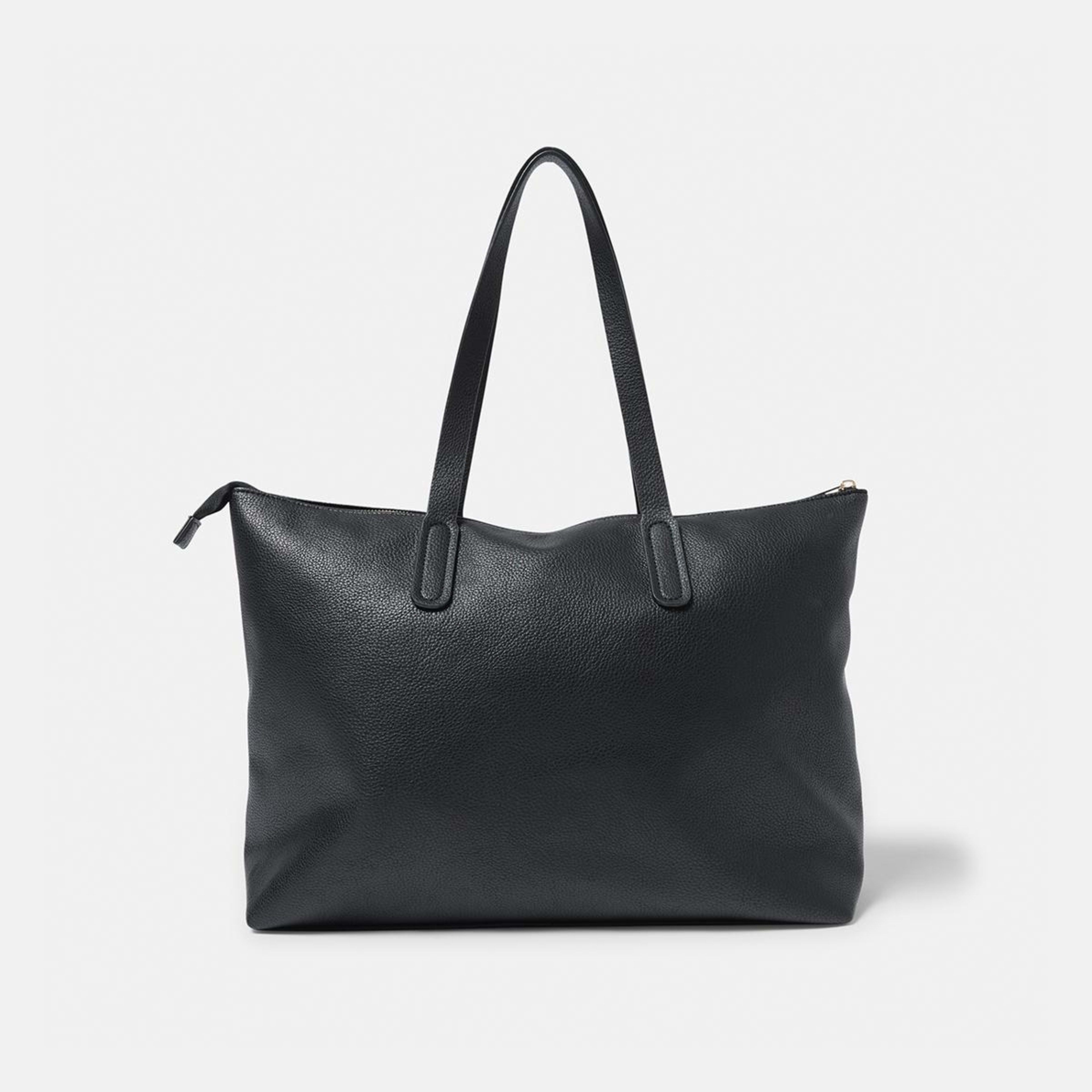 2 Zip Front Tote Bag Black, 2 of 5