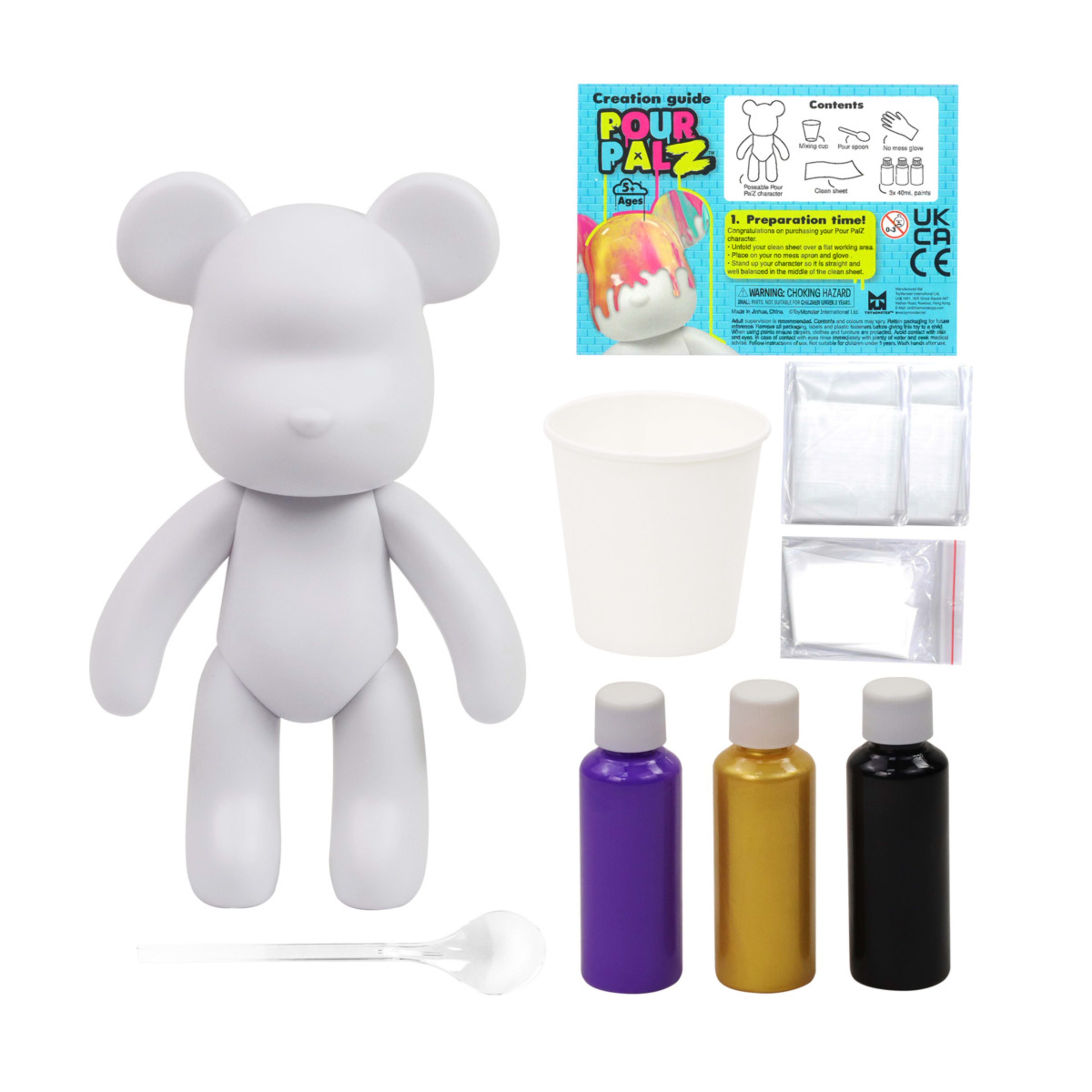 8 Pour Palz Large Paint Bear - Assorted, 8 of 10