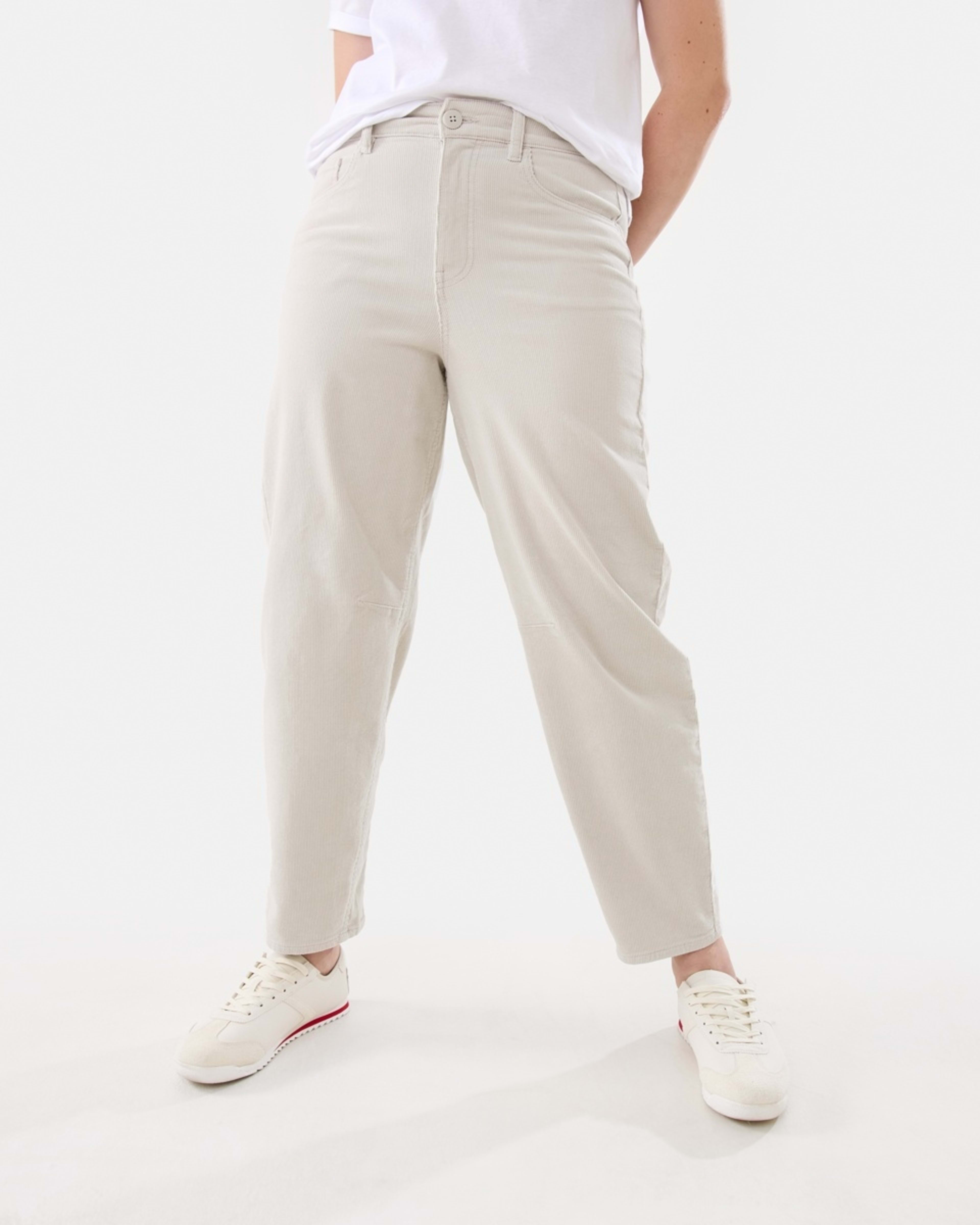 1 Cord Barrel Leg Pants Lt Stone, 1 of 9