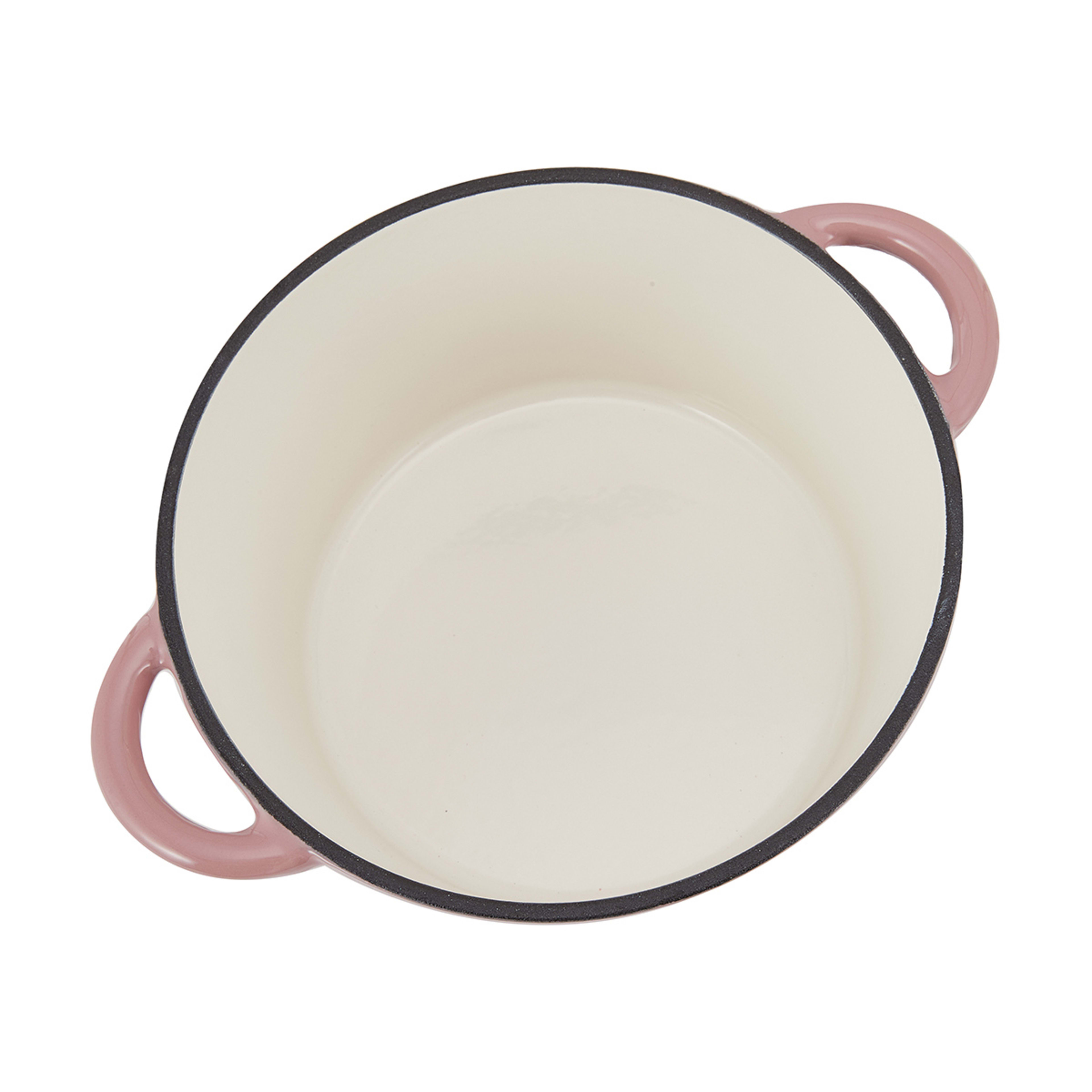 4L Cast Iron Casserole Blush Kmart