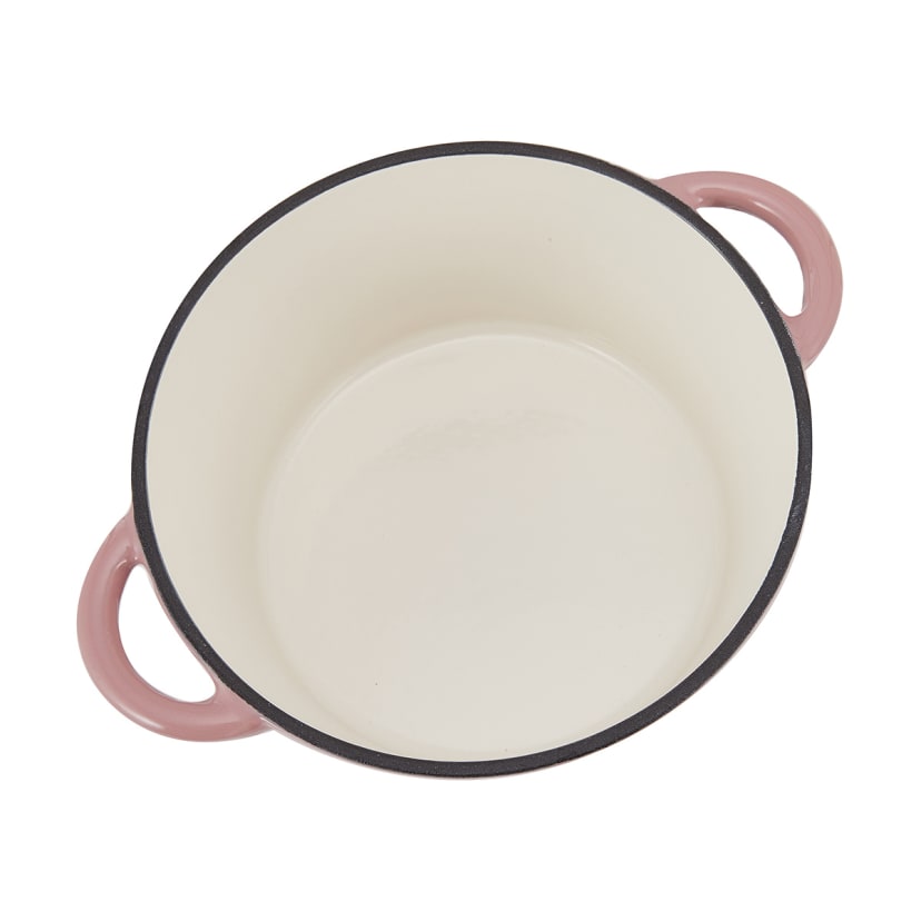 4L Cast Iron Casserole Blush Kmart