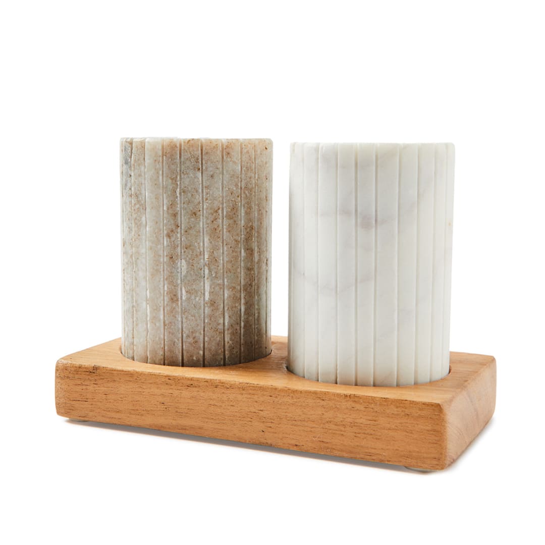 Marble Salt and Pepper Shaker Set Kmart