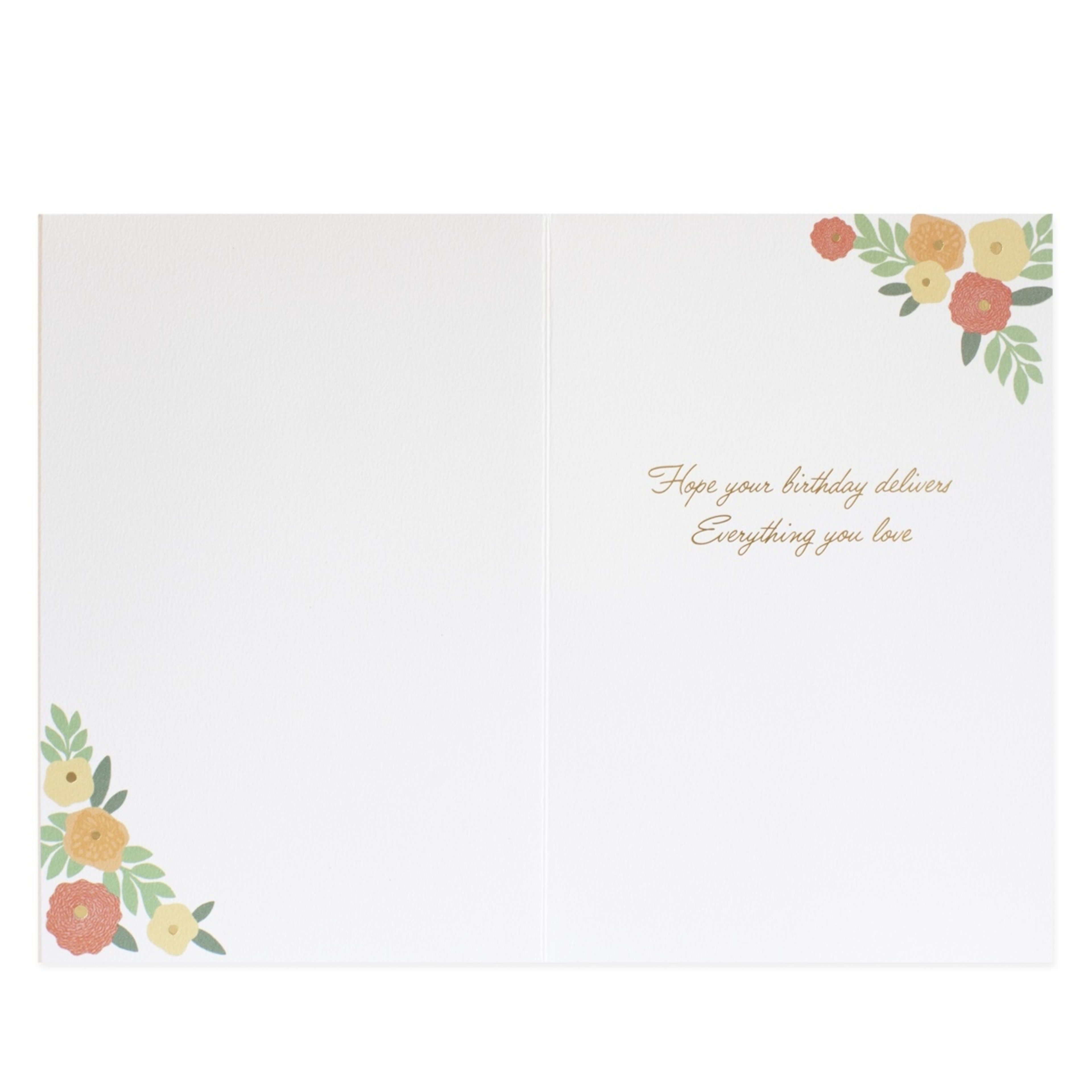 2 Hallmark Signature Birthday Card - Floral Wreath, 2 of 3