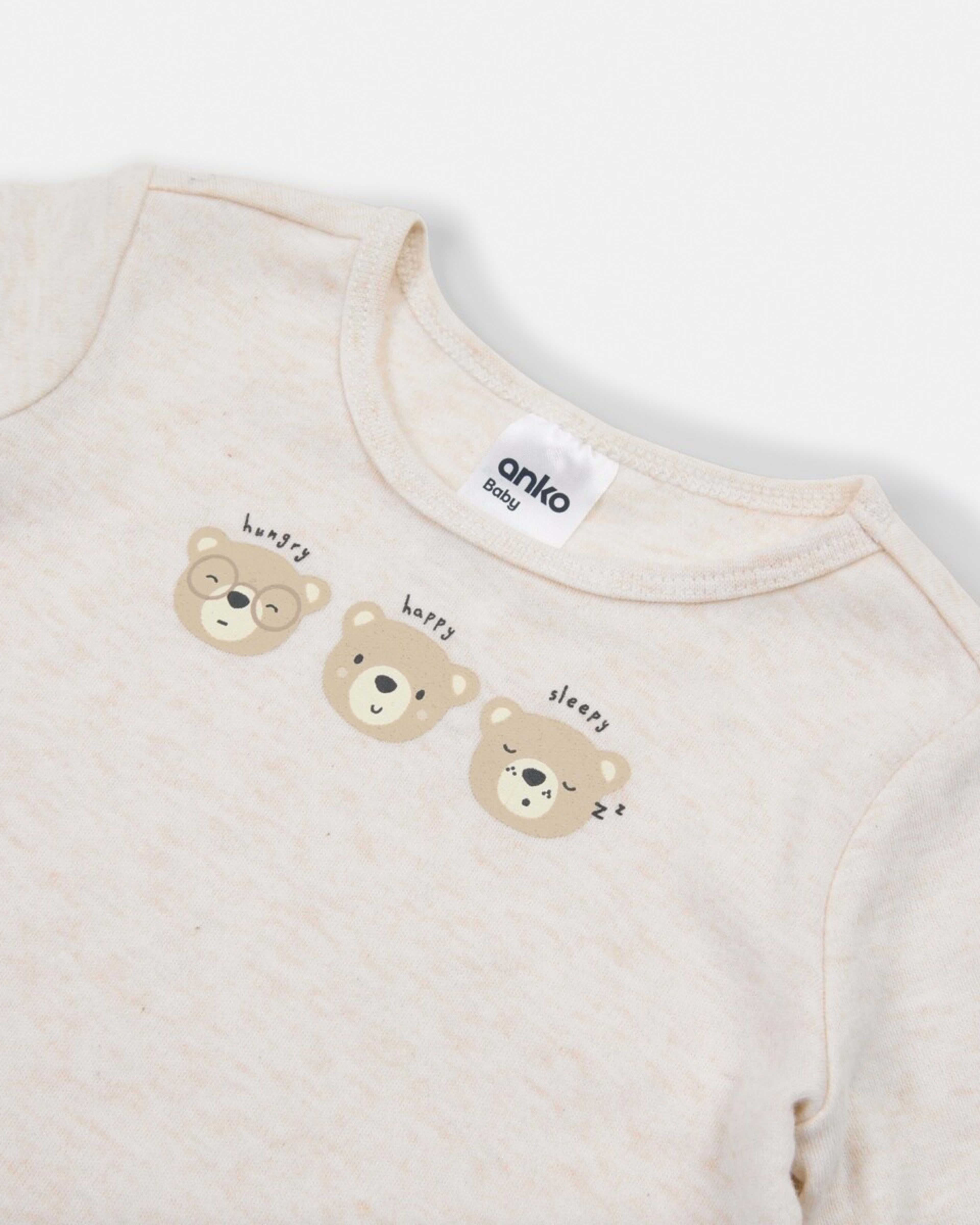 3 Long Sleeve Print Bodysuit Bge 3bears, 3 of 4