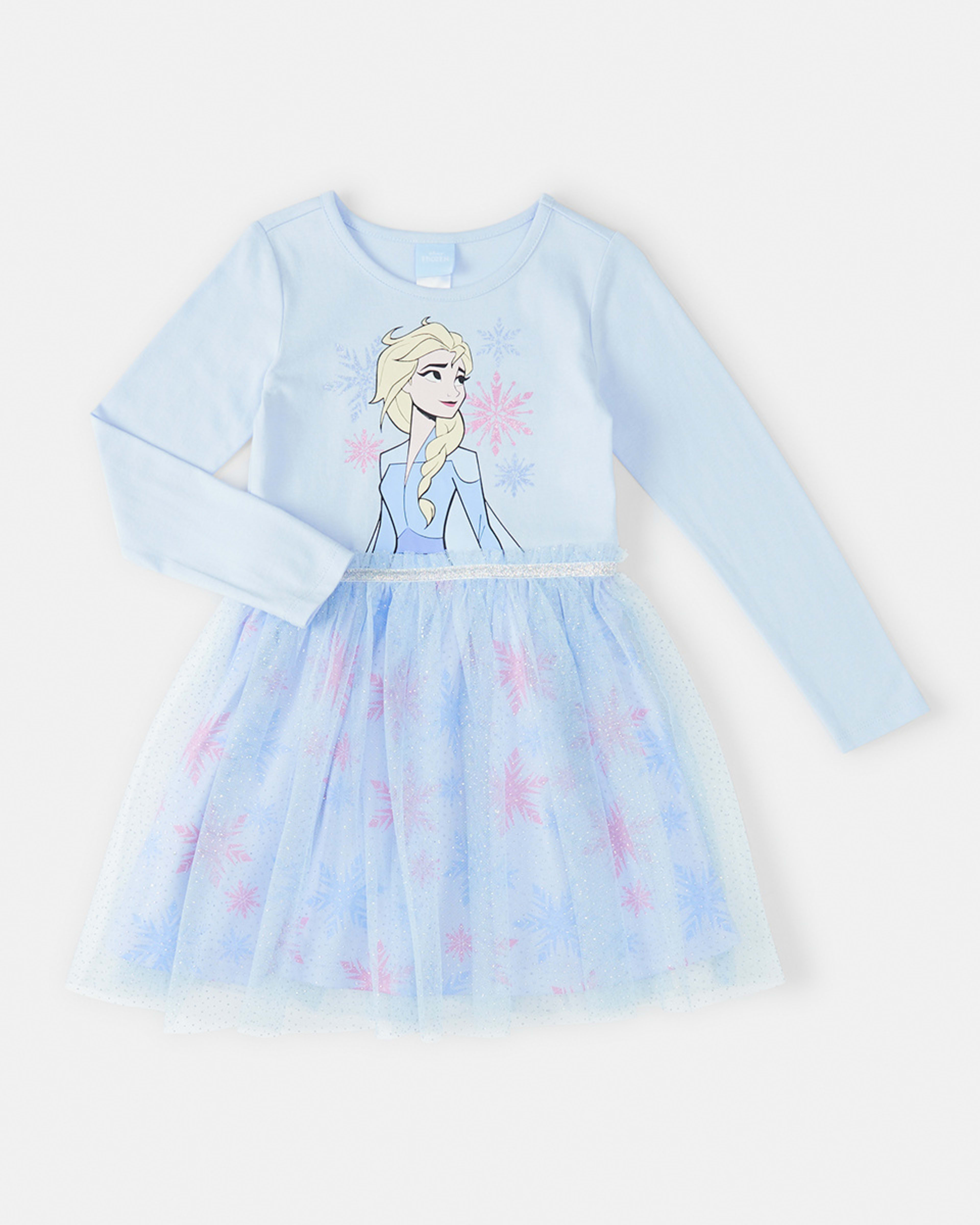 Long Sleeve Frozen License Elsa Tutu Dress Kmart