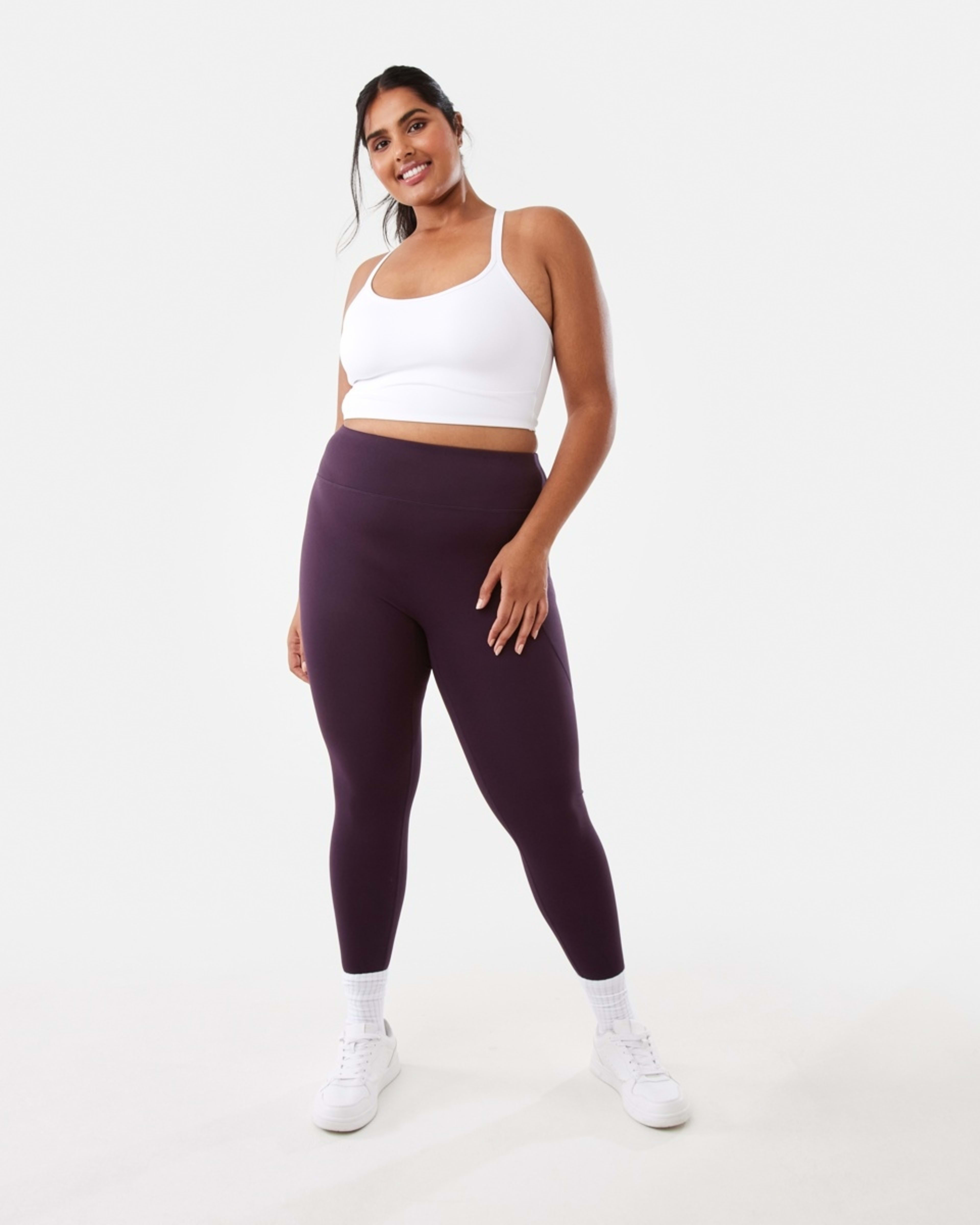 4 Active Womens Moulded Crop Top WHITE, 4 of 10