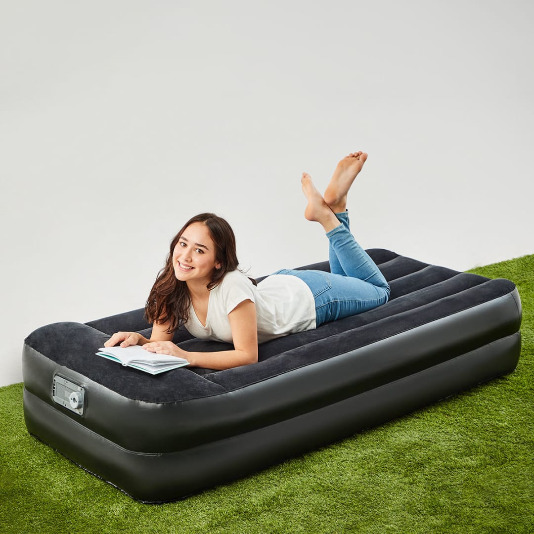 King Single Air Bed with Builtin Pump Kmart