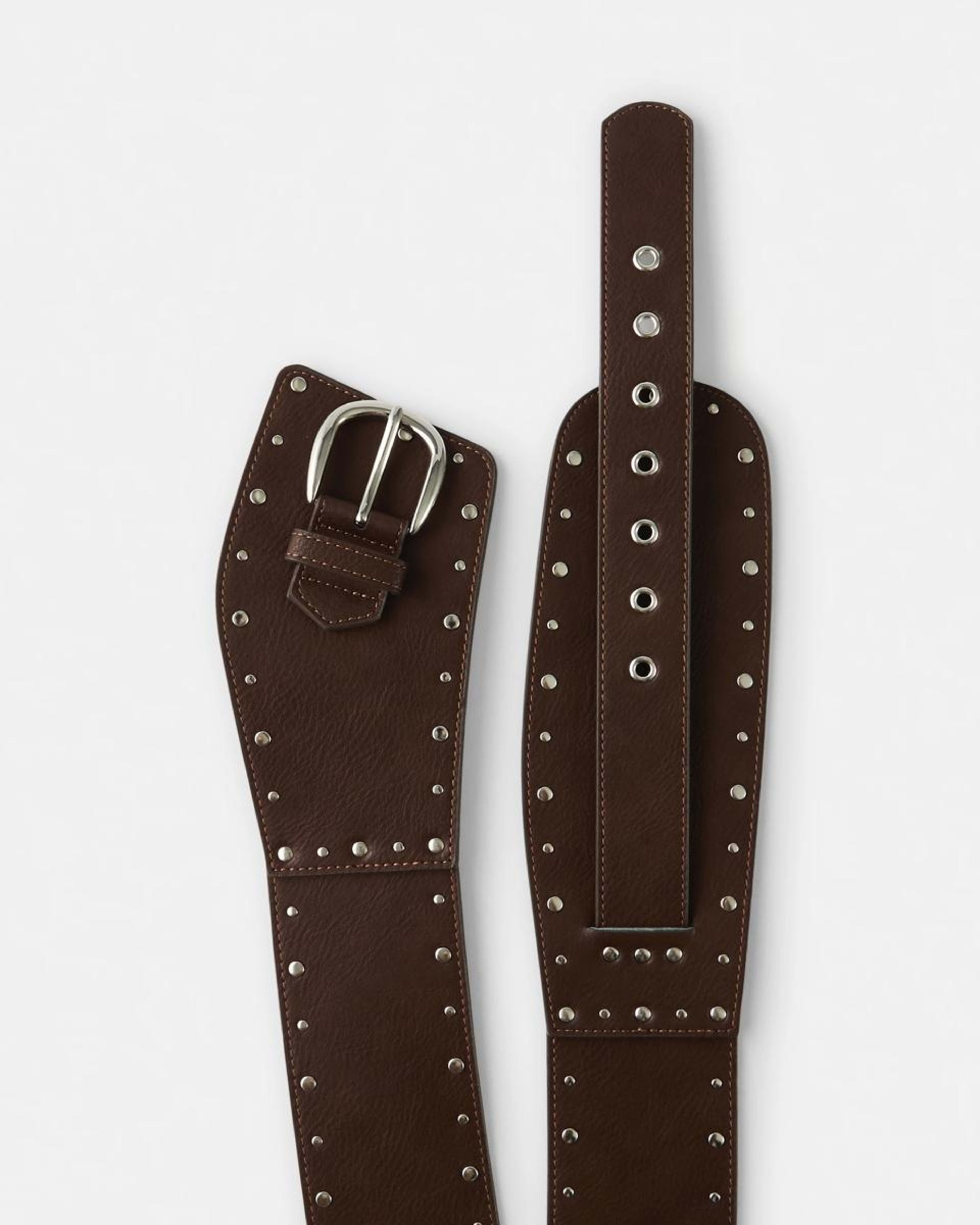2 Wide Statement Belt CHOCOLATE PLUM, 2 of 4