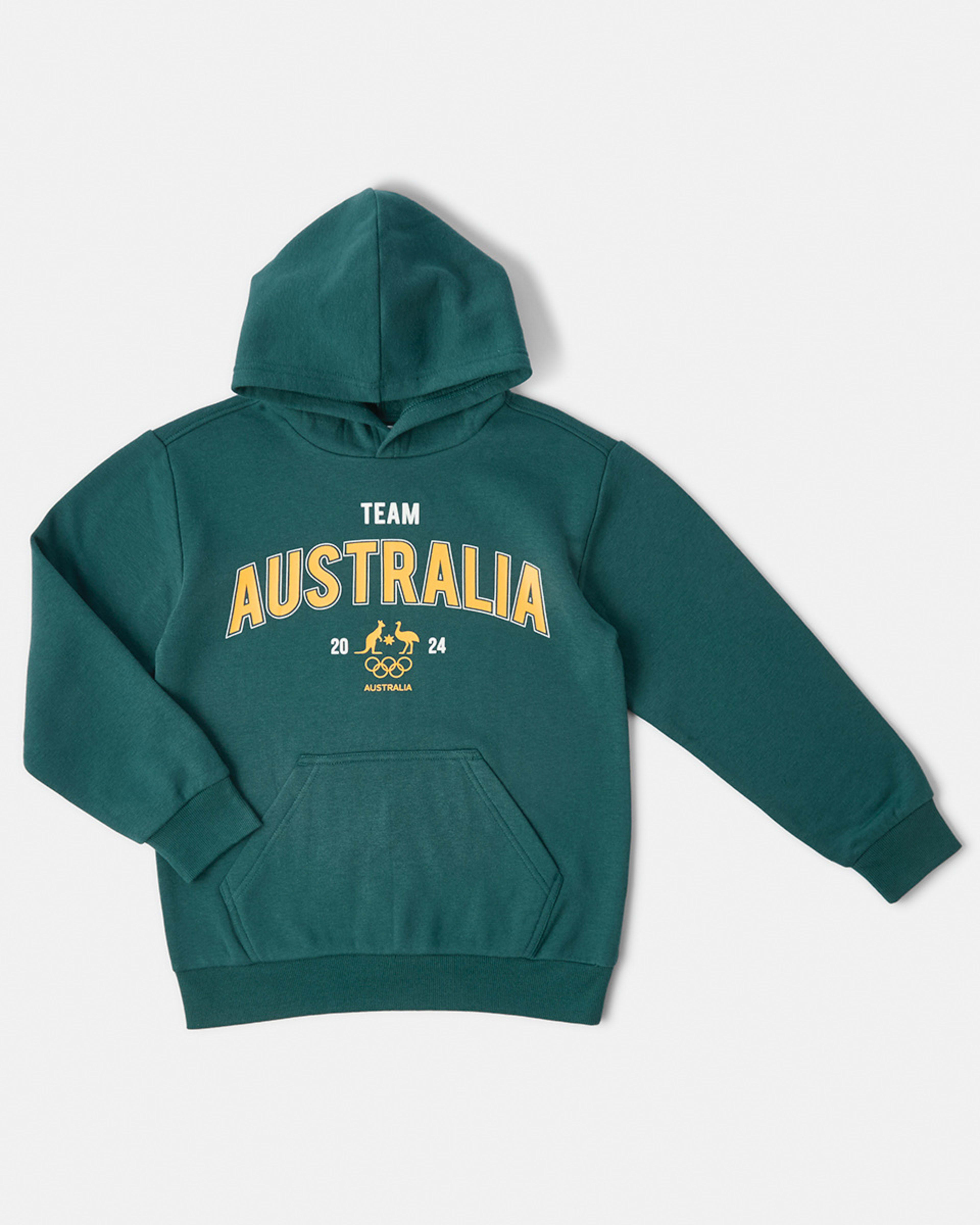8 Active Kids Olympics Team Aus Youth Hoodie Oz Green, 8 of 9
