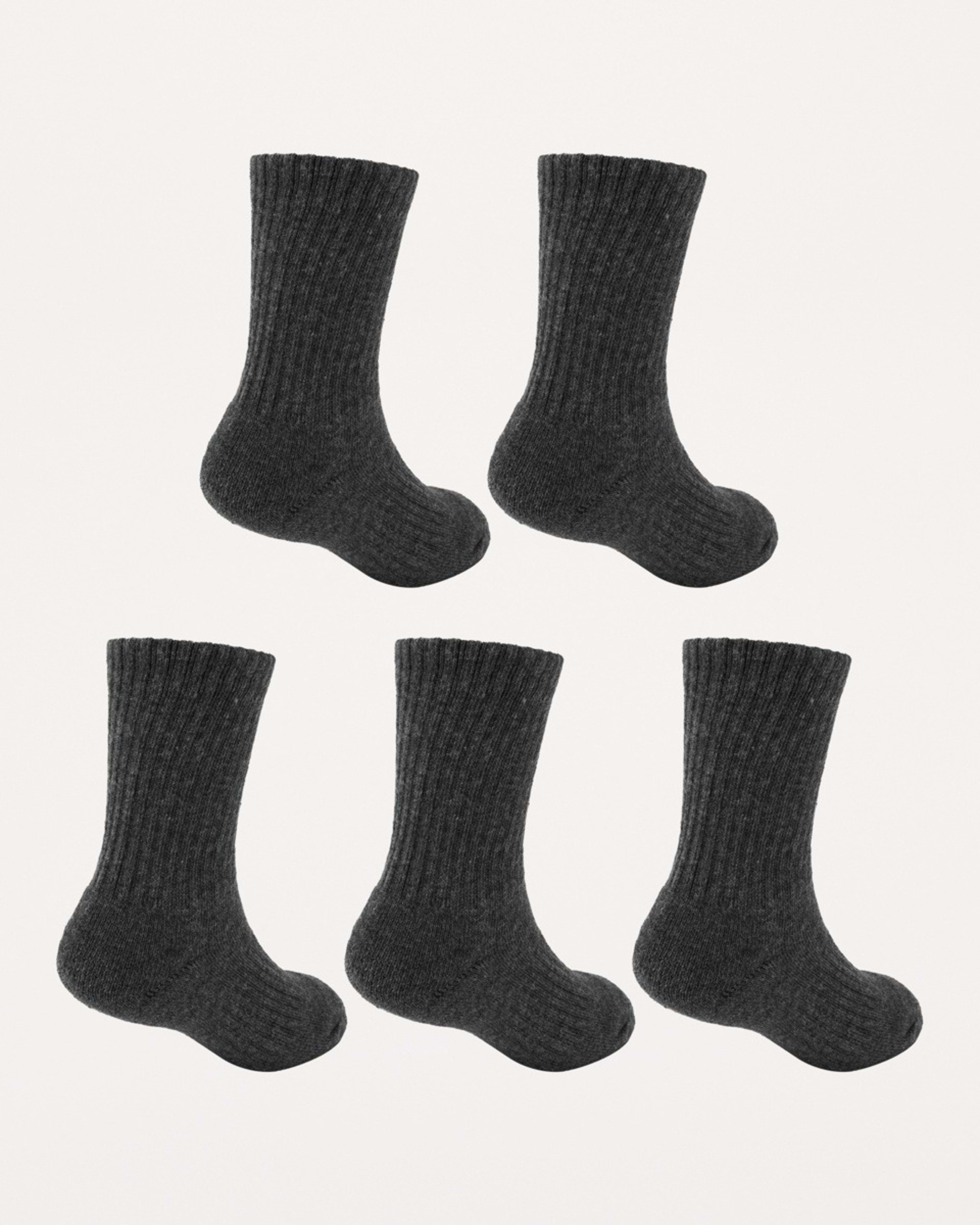 2 5 Pack Ultimate School Crew Socks CHARCOAL MARLE, 2 of 3
