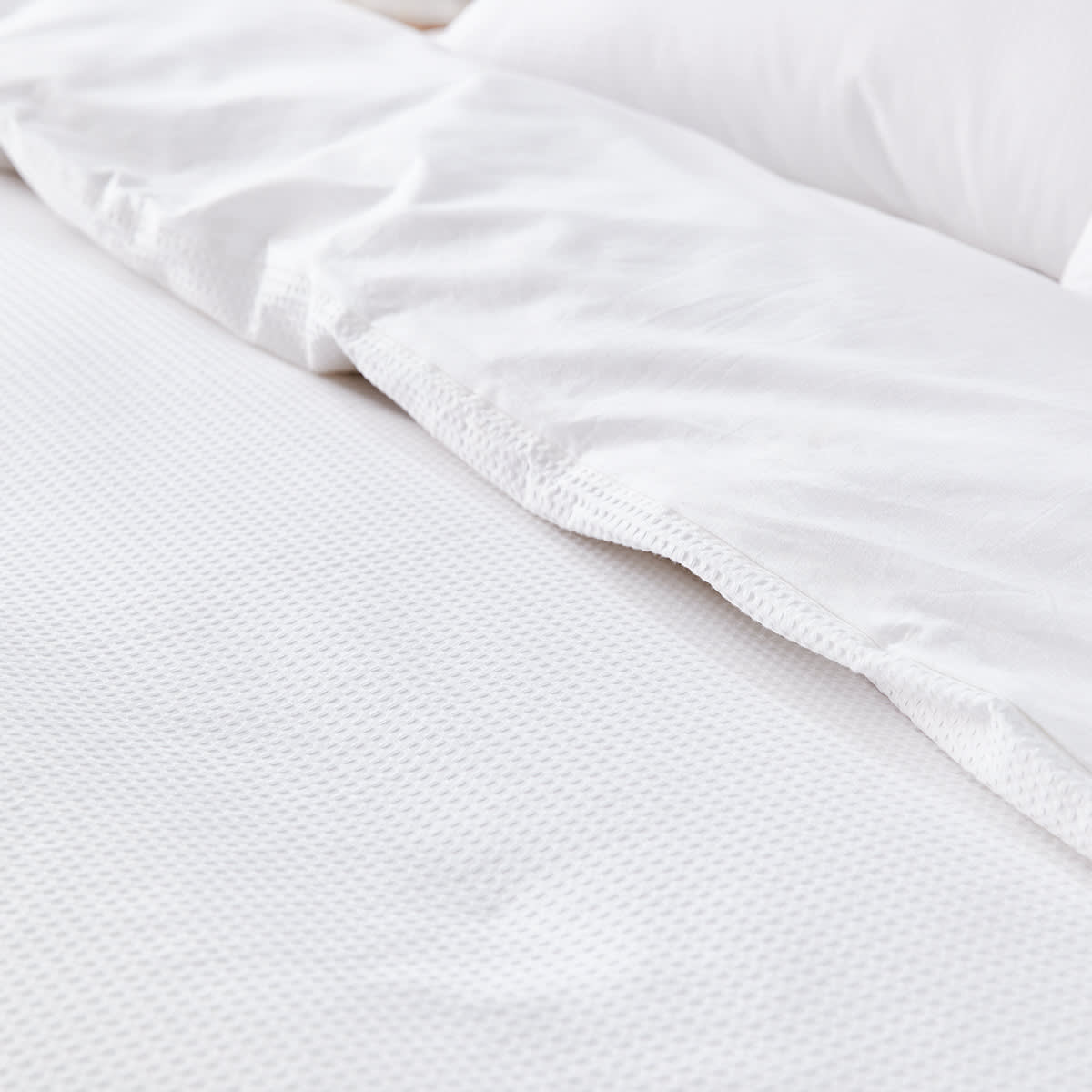 Waffle Cotton Quilt Cover Set King Bed, White Kmart