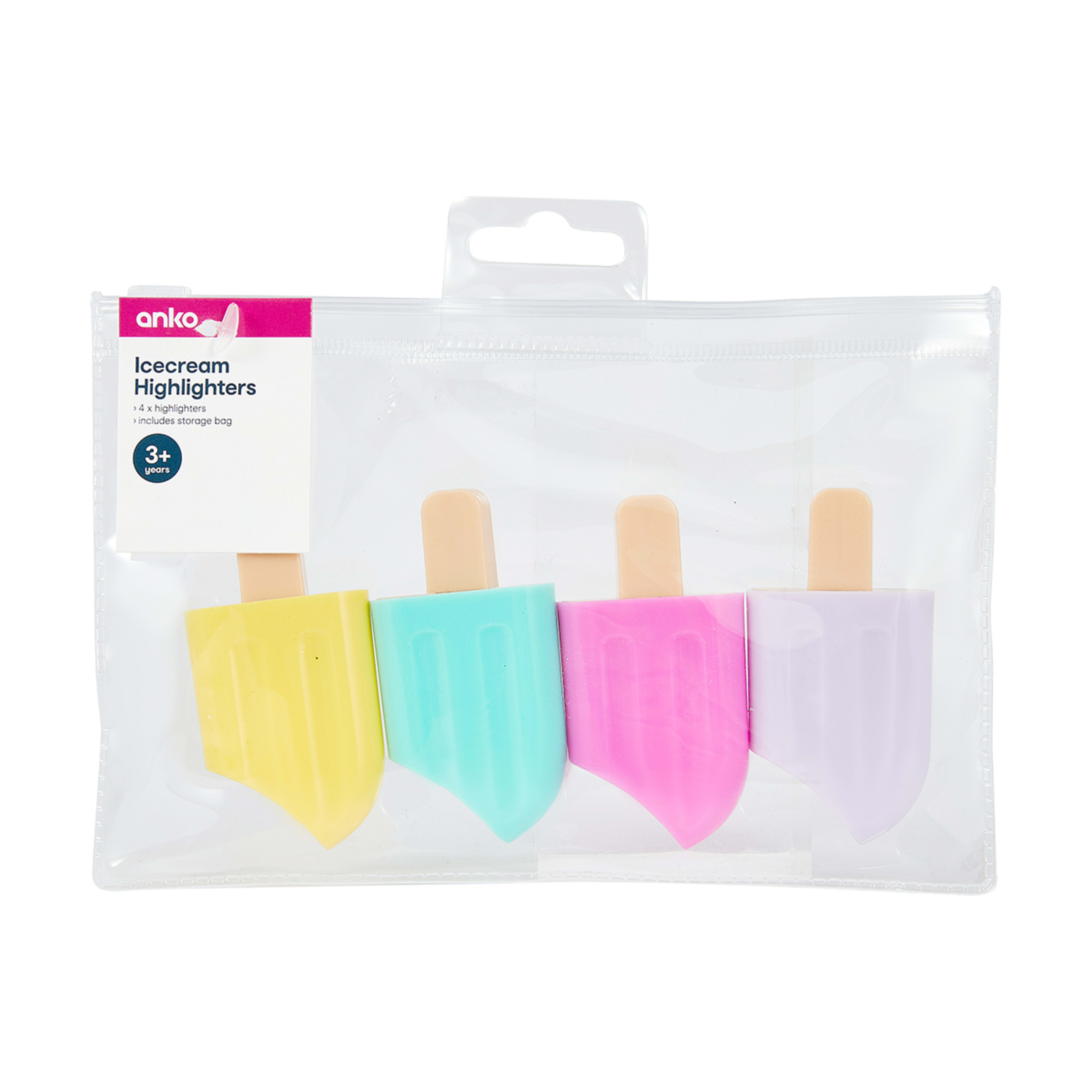 4 Pack Ice Cream Highlighters Kmart NZ