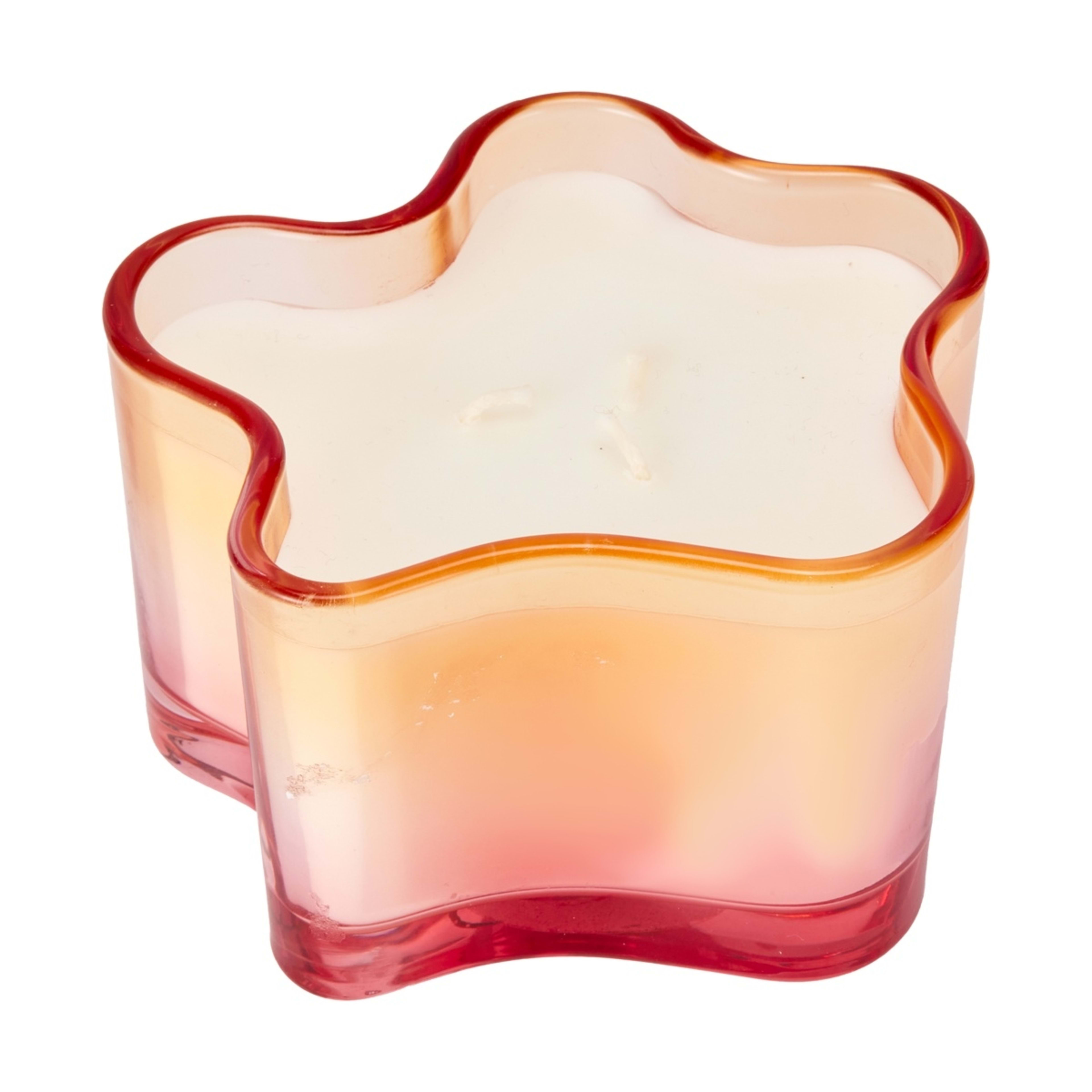 1 Peach and Orange Ombre Wave Fragrant Candle