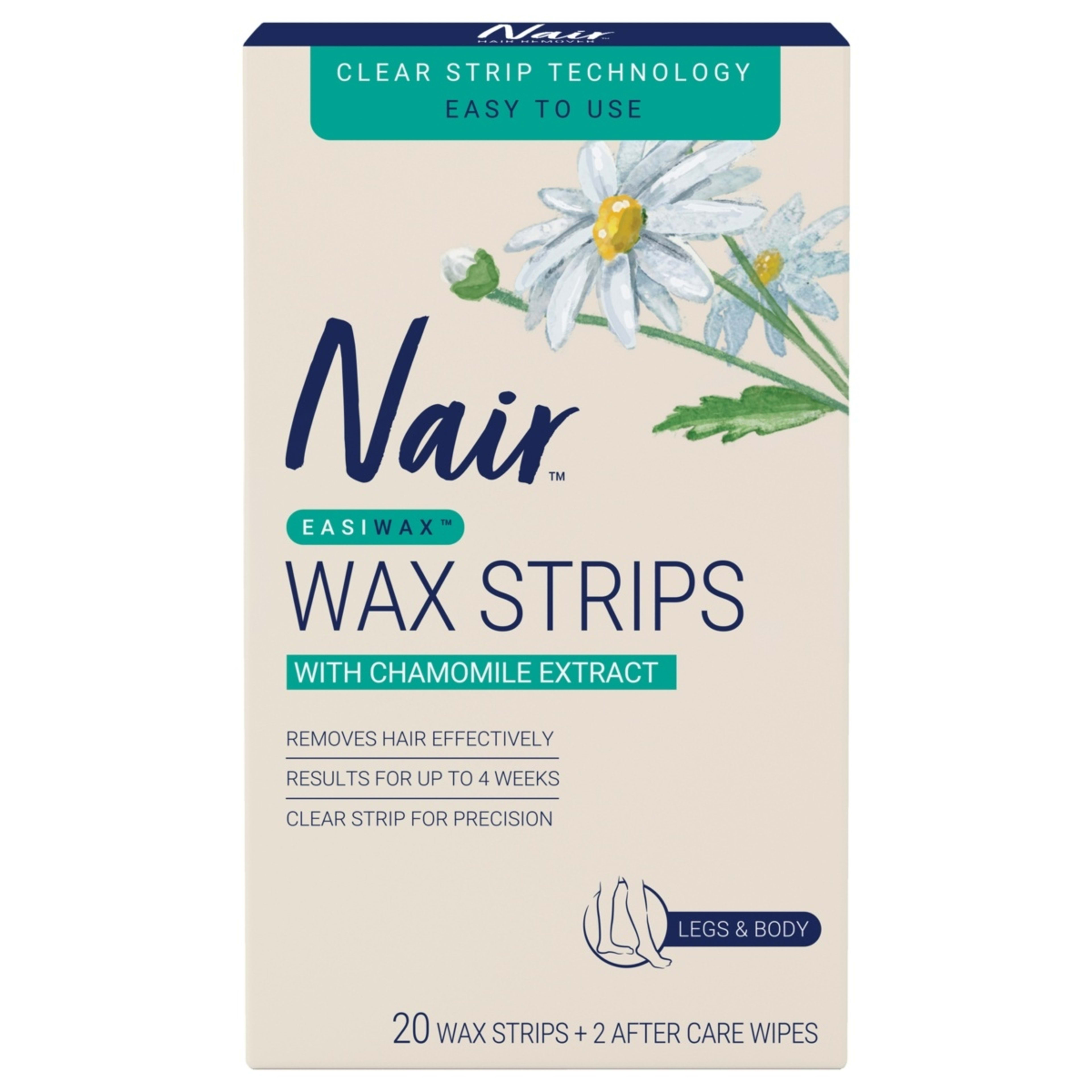 1 20 Pack Nair Easiwax Large Wax Strips, 1 of 9