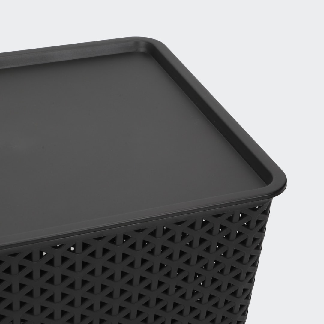 Storage Container with Lid Large, Black Kmart