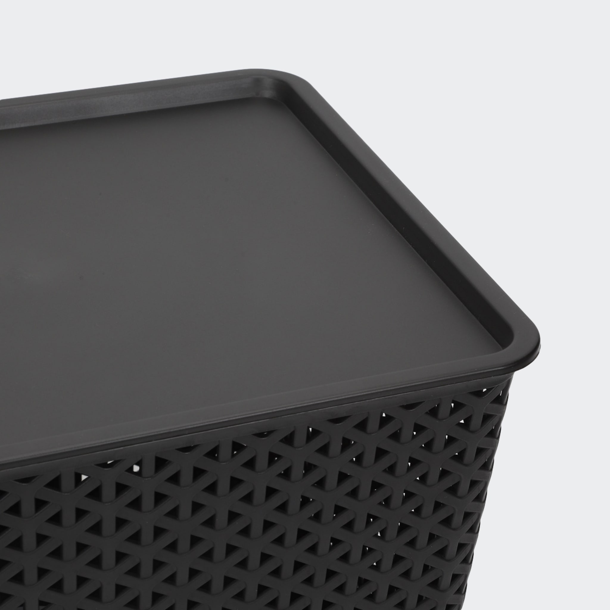 Storage Container with Lid Large, Black Kmart