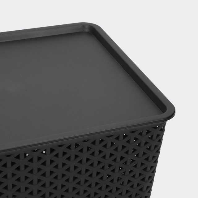 Storage Container with Lid Large, Black Kmart