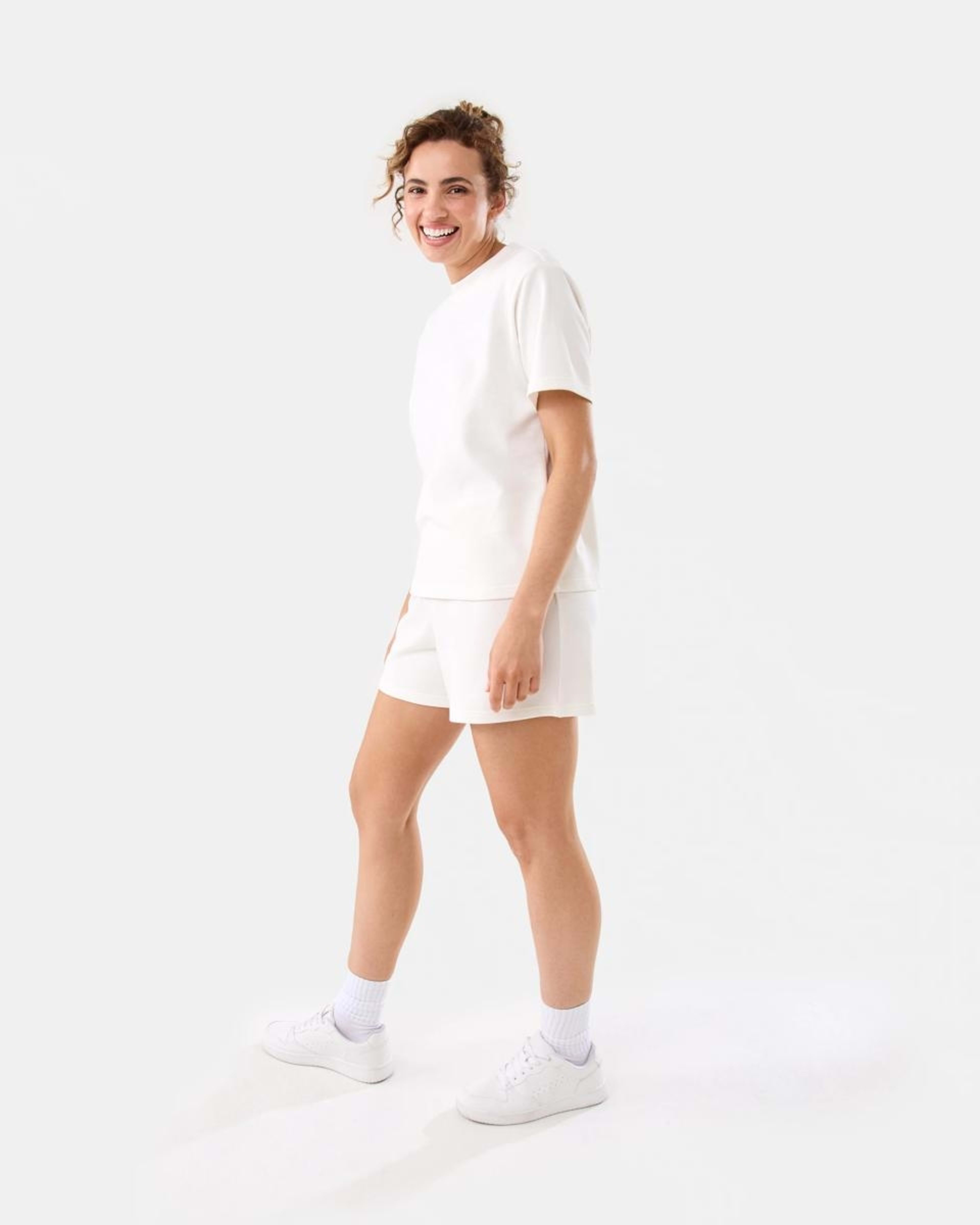 3 Active Womens Terry T-shirt EGRET WHITE, 3 of 7